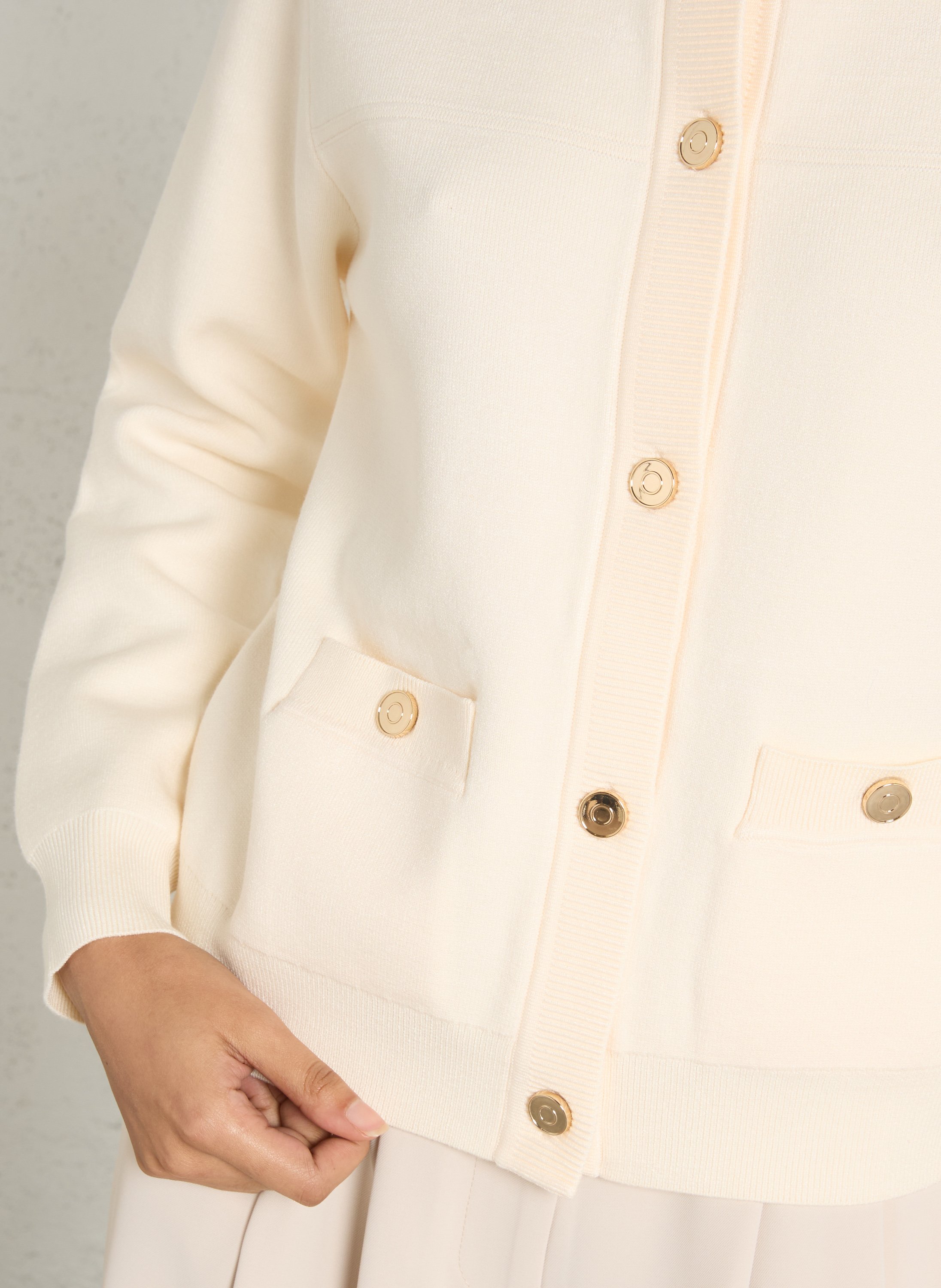 Gilet col rond Peterson MAISON 123 Blanc