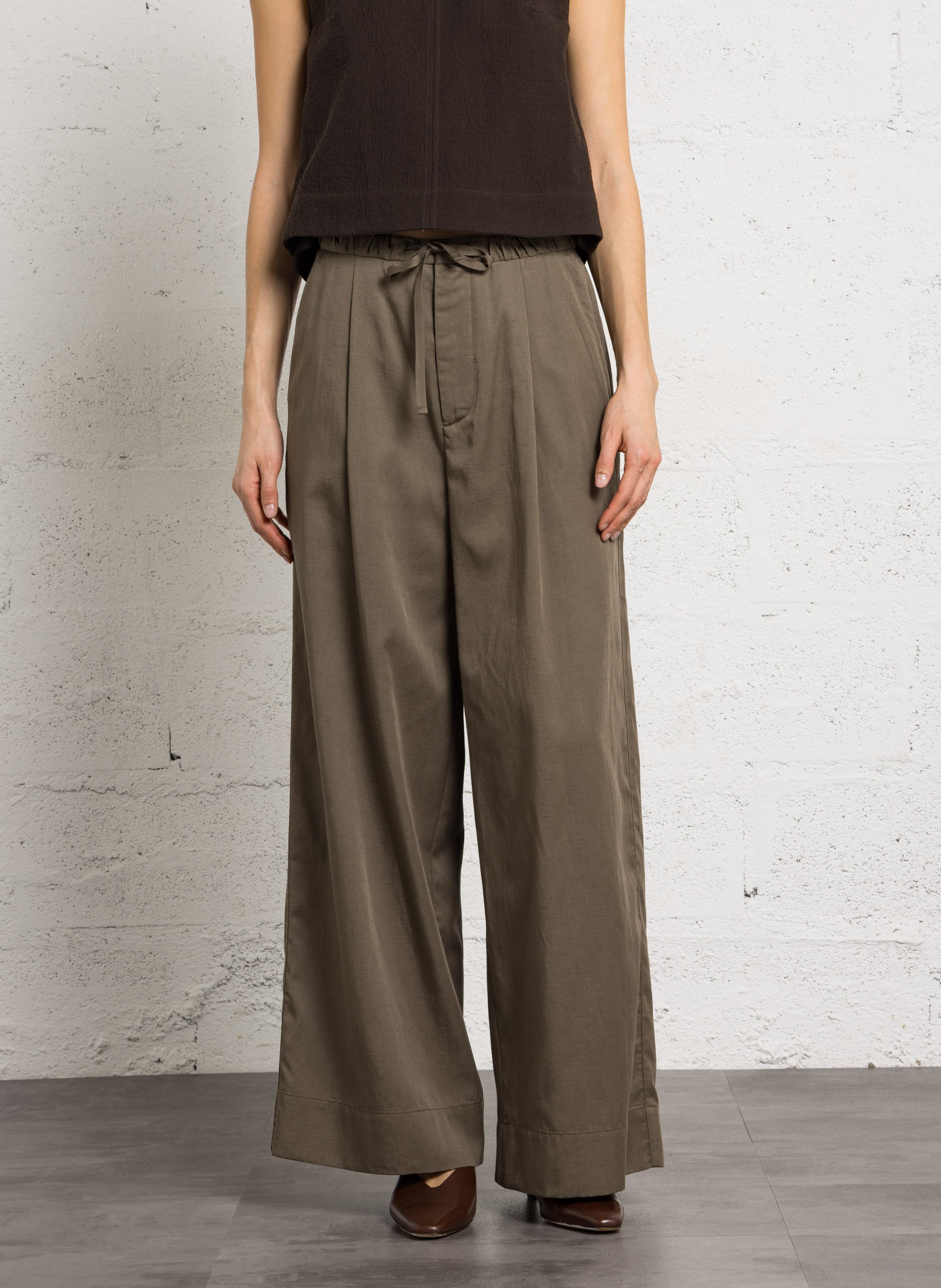 Pantalon large hugues SOEUR Marron