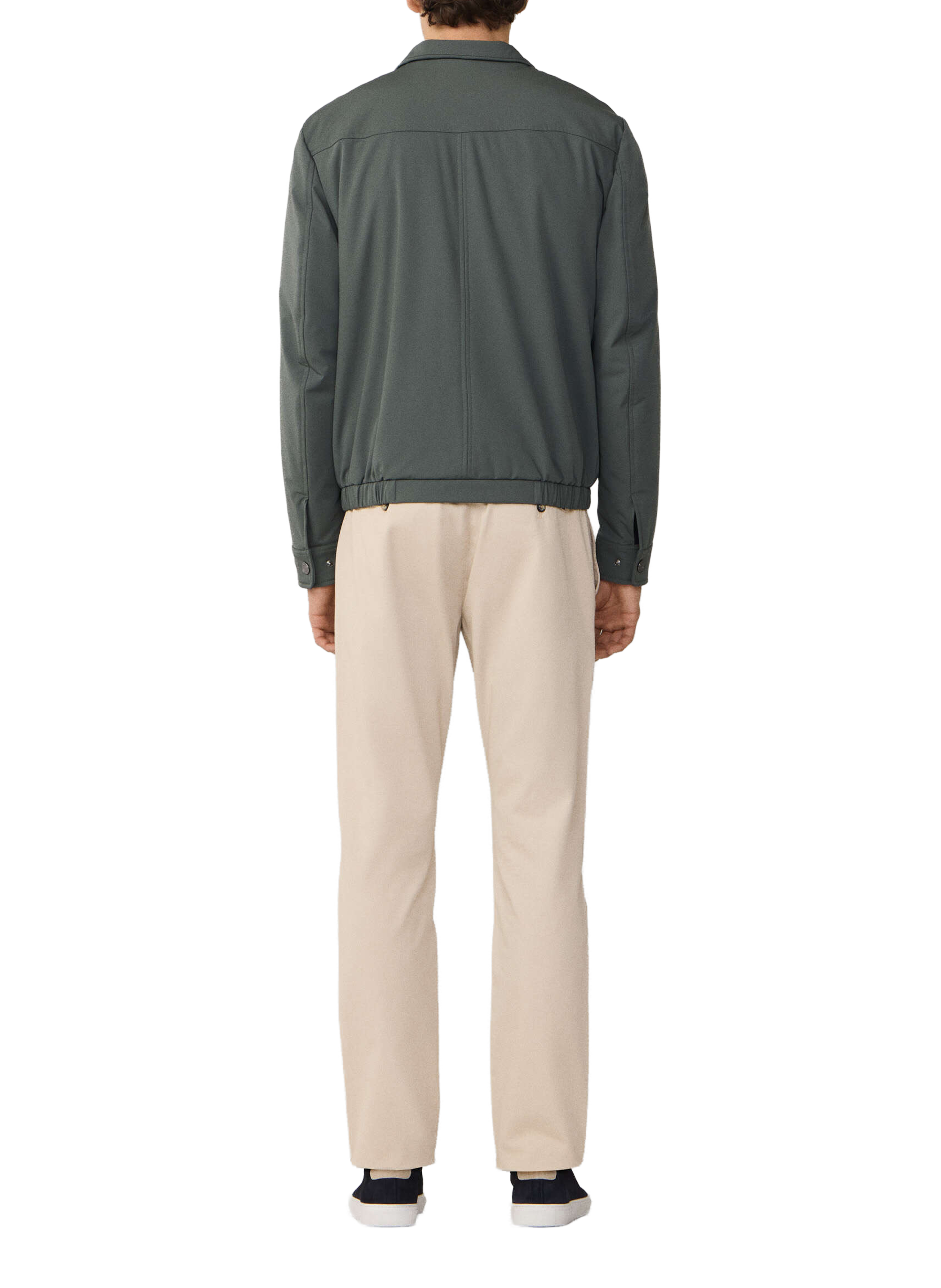 Blouson uni à col montant FACONNABLE Kaki