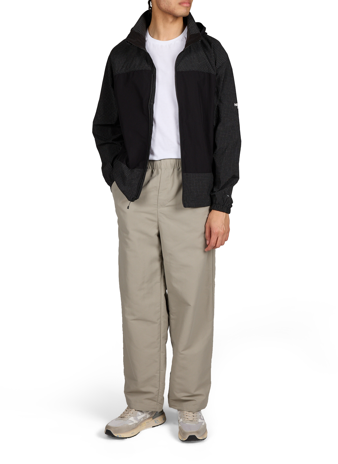 Veste coupe-vent à carreaux THE NORTH FACE Noir