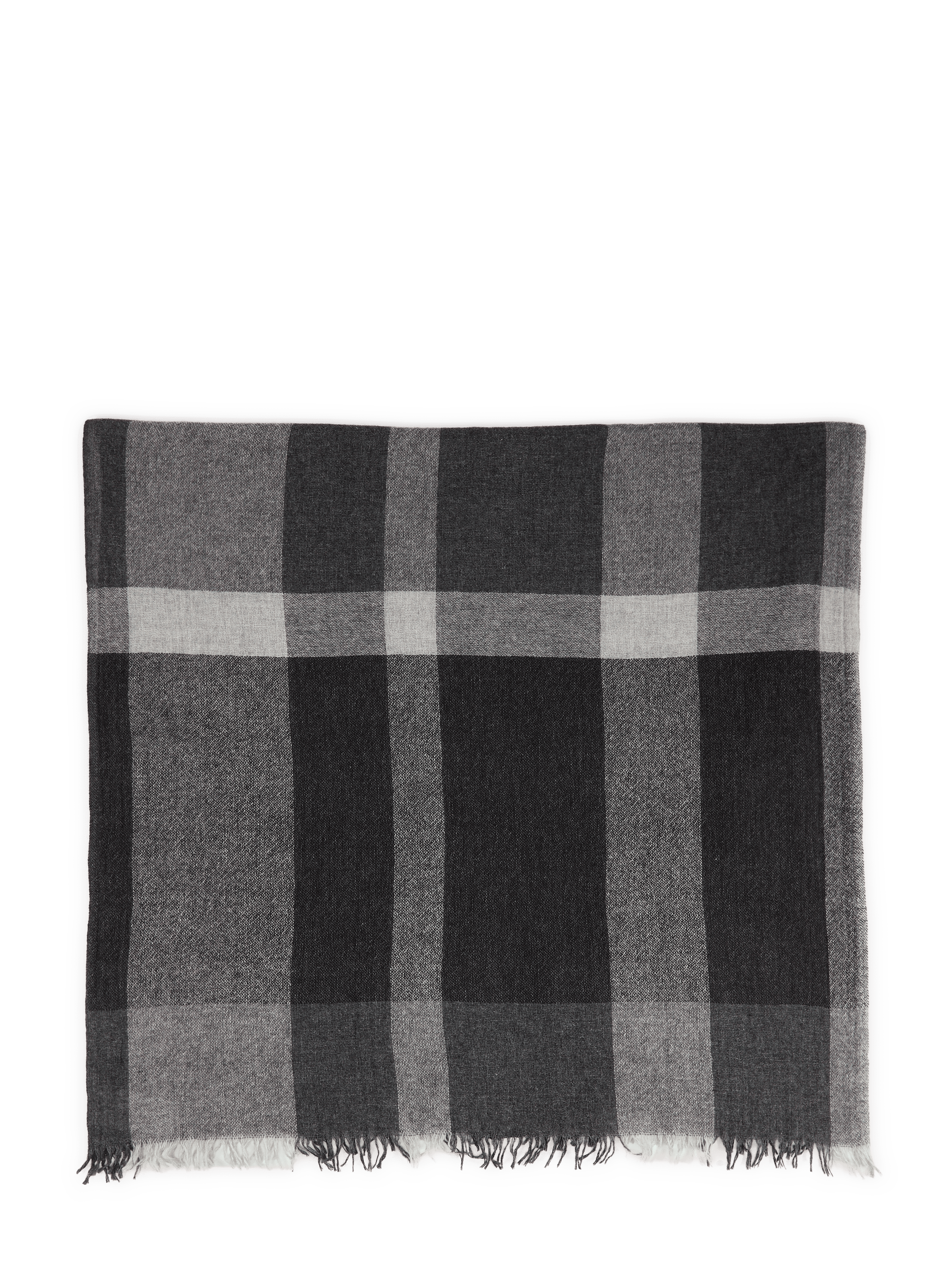 Checkered scarf in wool and cotton blend SAISON 1865 Multicolour