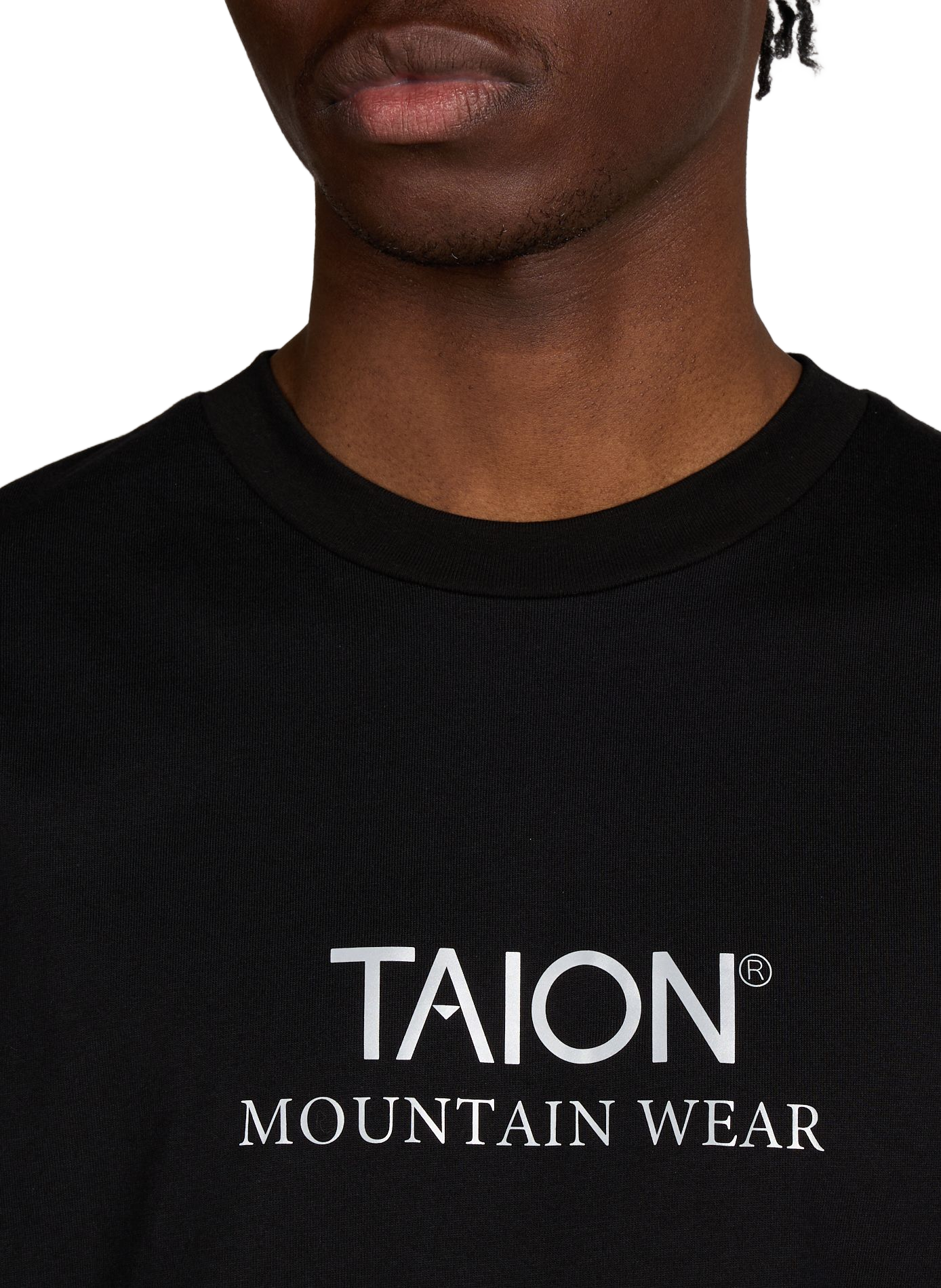 T-shirt with logo and adjustable hem in cotton TAION Black