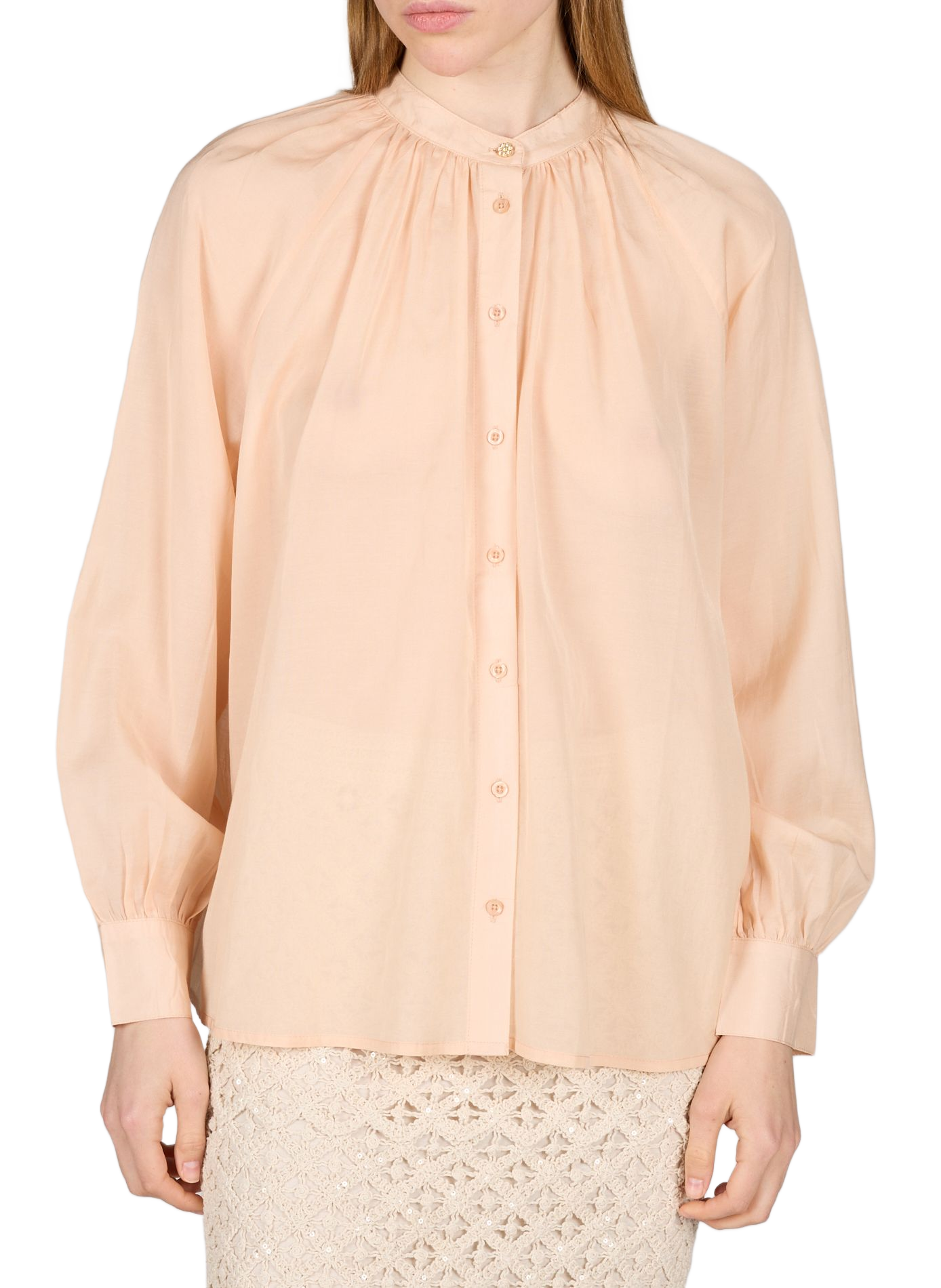 Tea cotton voile blouse PETITE MENDIGOTE Pink