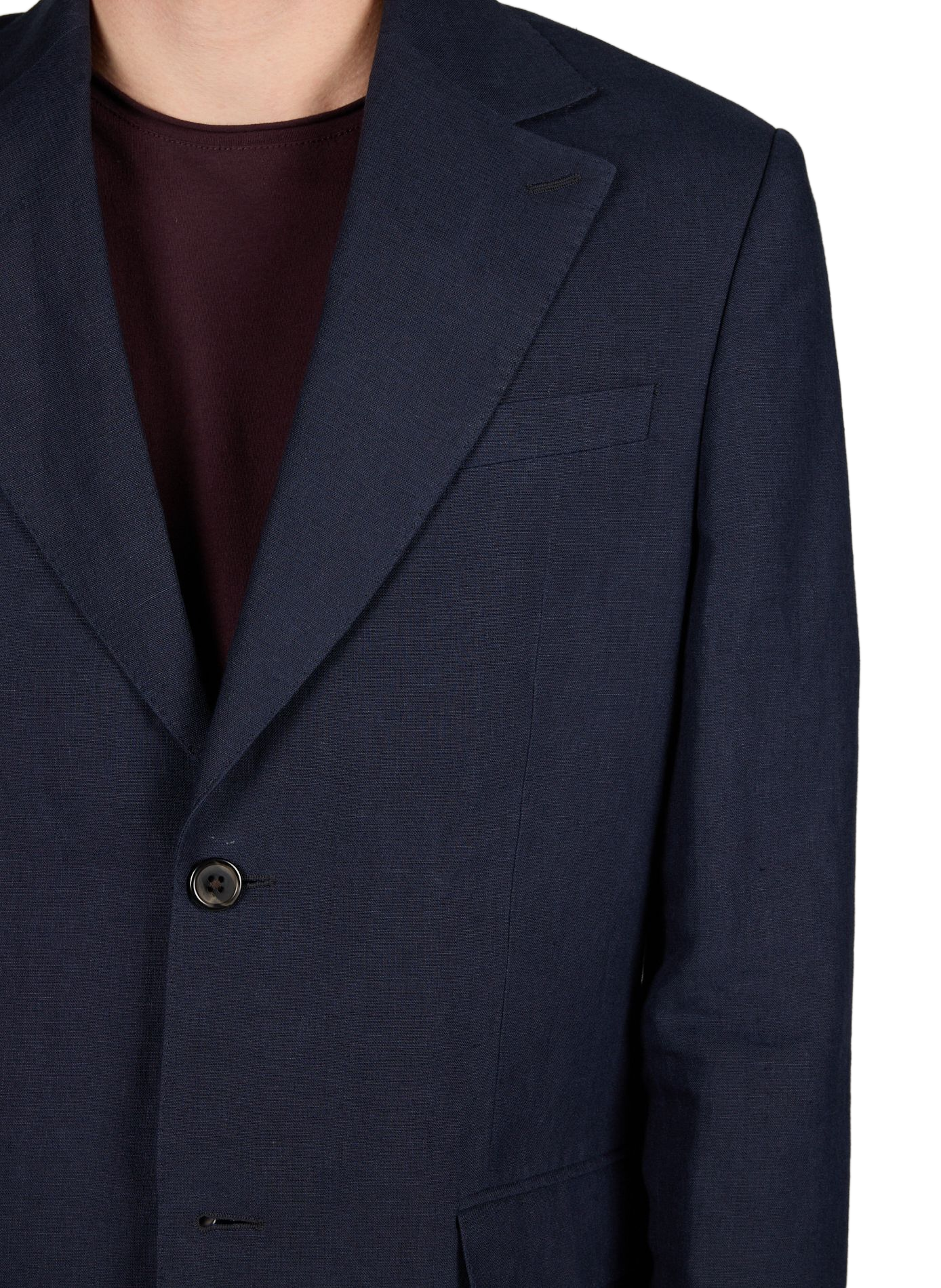 Freud straight linen blazer. LAFAURIE Blue