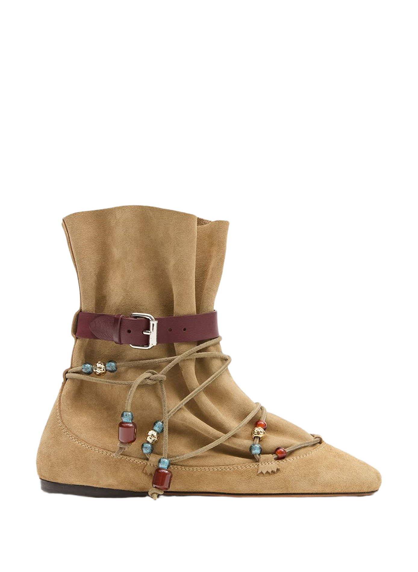 Draped suede calf boots ISABEL MARANT Brown