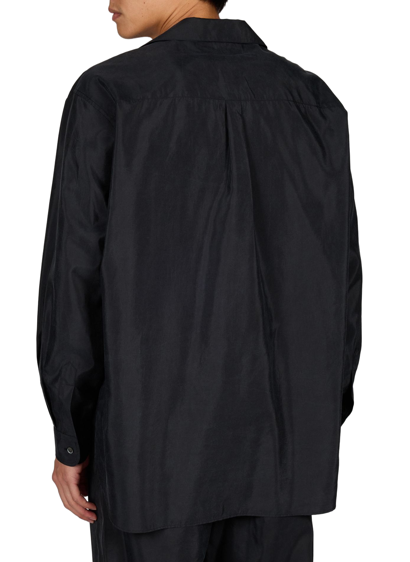Camisa holgada de seda SSSTEIN Negro