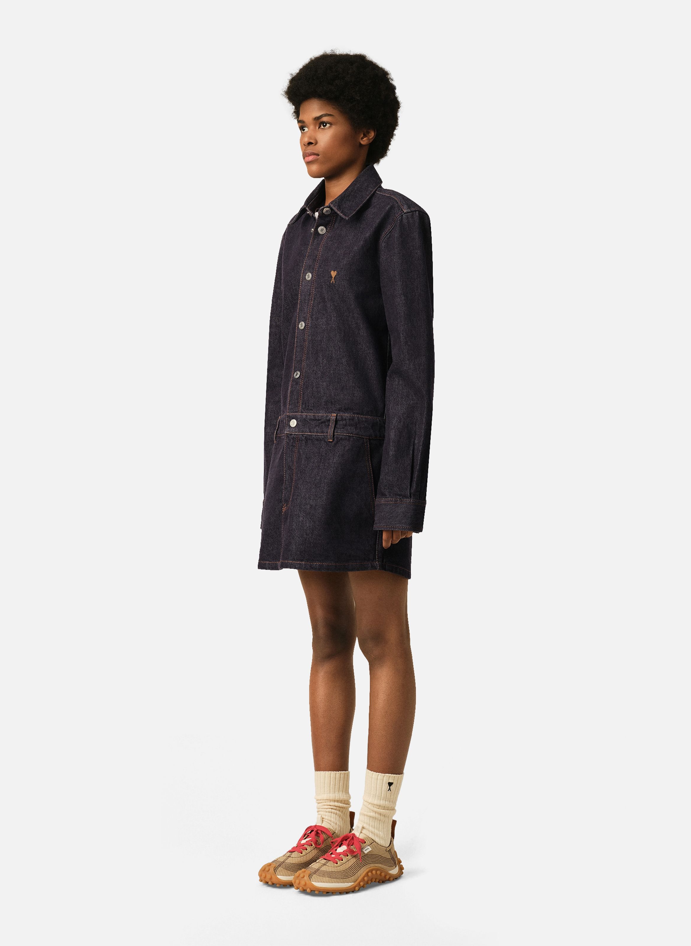 Robe chemise en coton ami de coeur AMI PARIS Bleu
