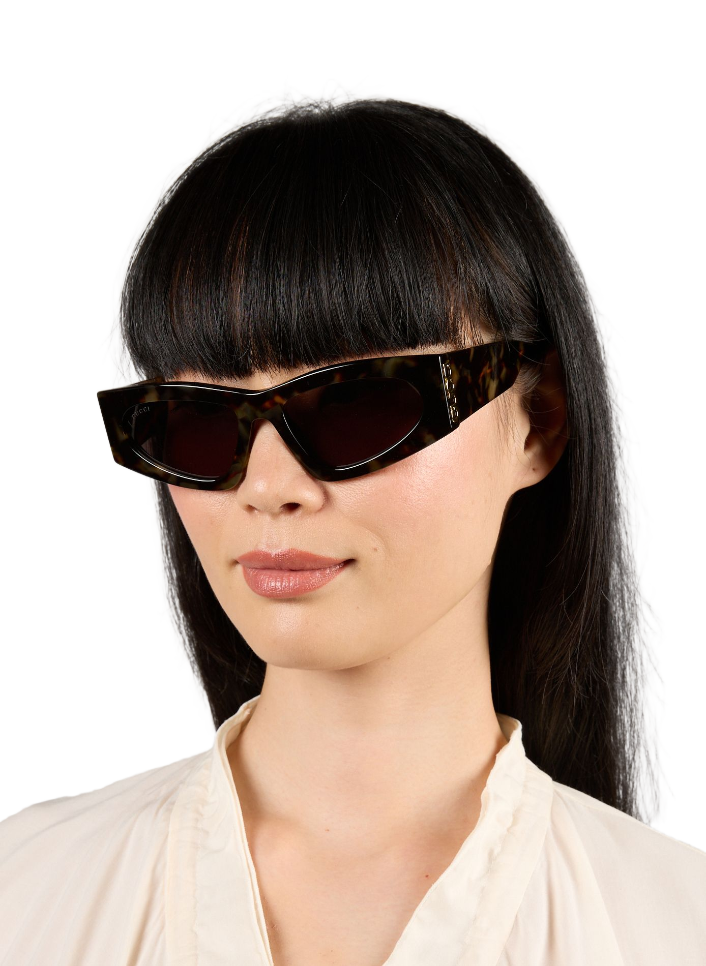 Sunglasses with wide arms GUCCI Brown