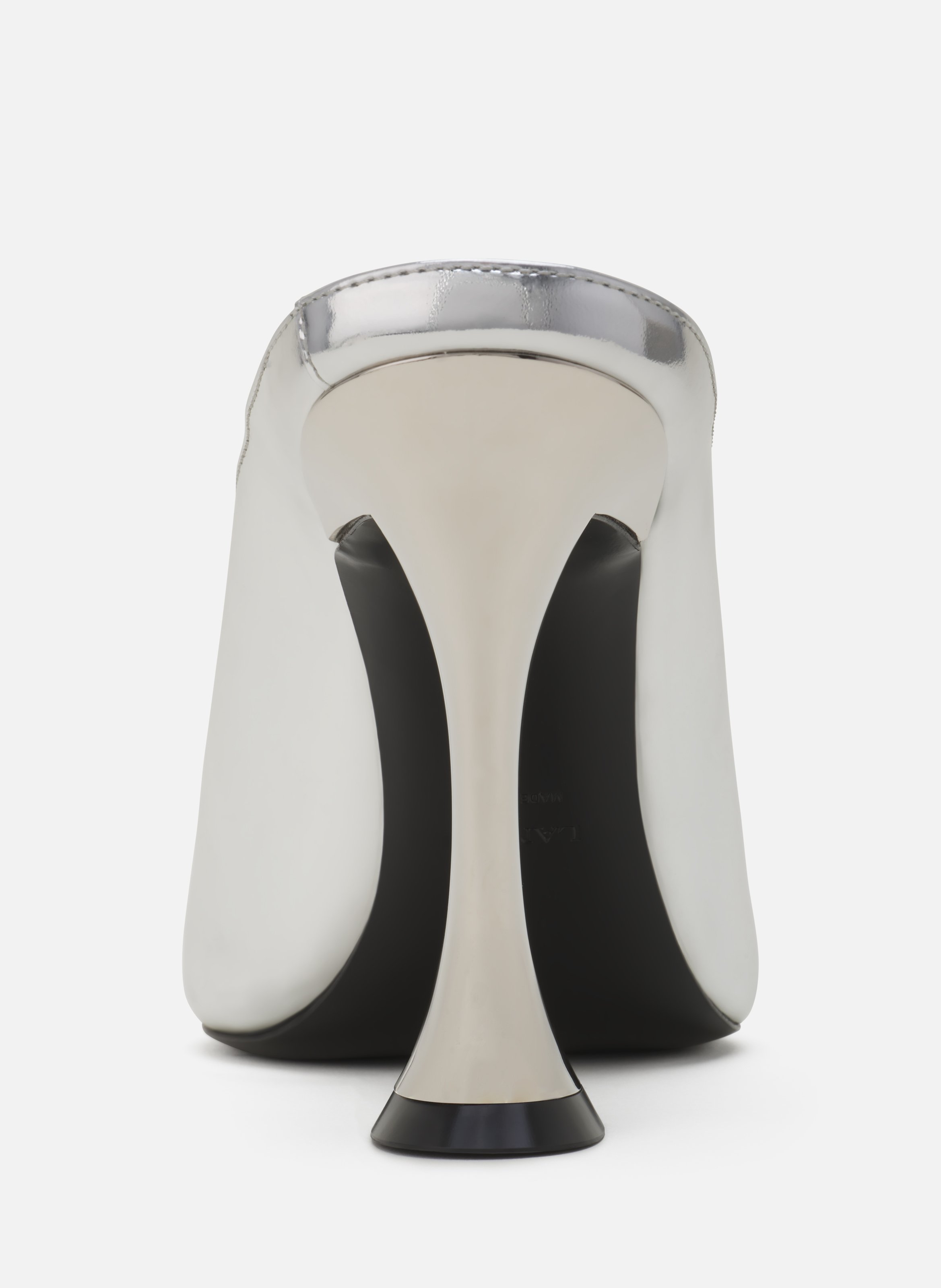 Mule midnight step en cuir métallique LANVIN Argent