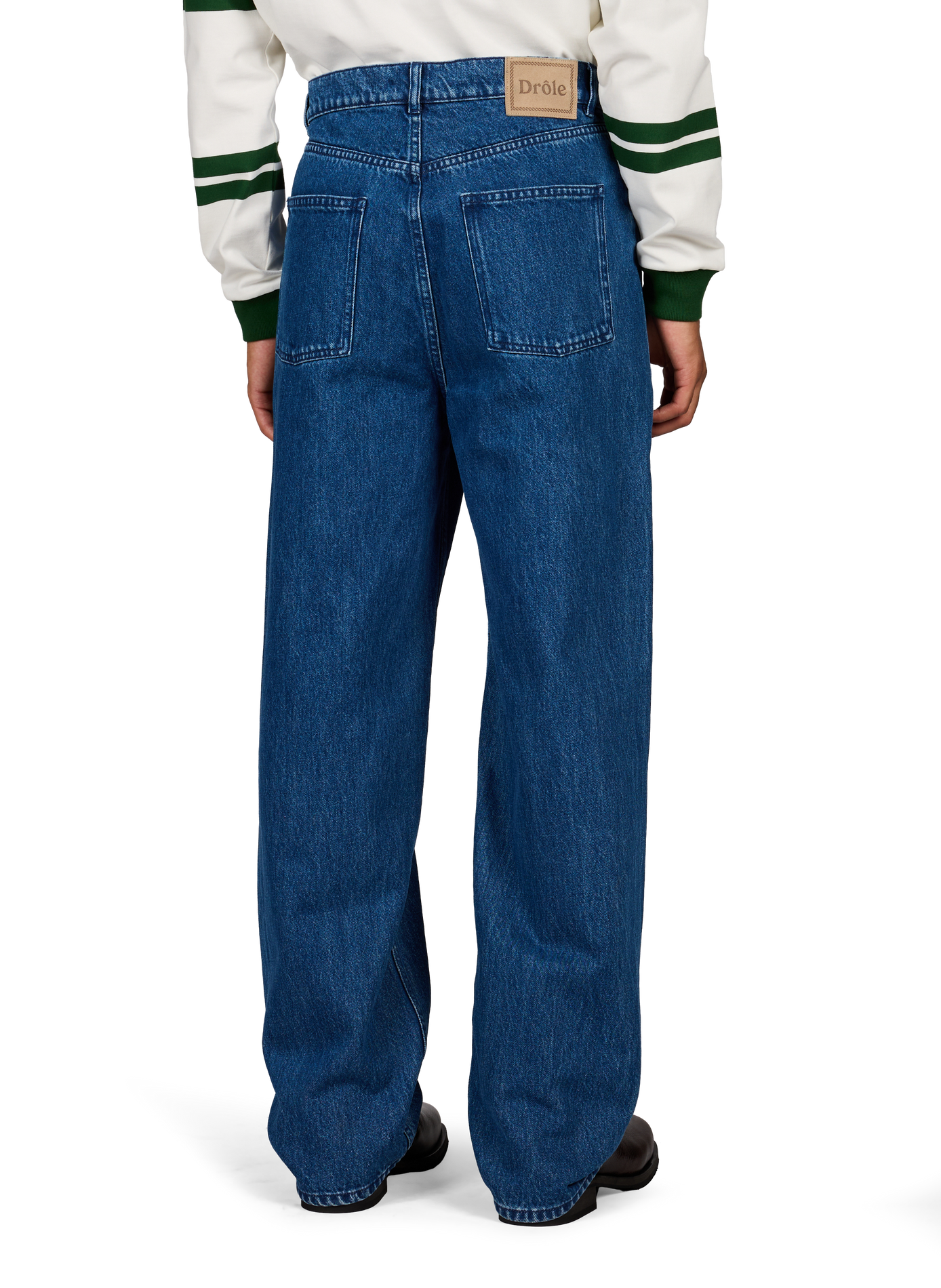 De verwassen katoenen jeans DROLE DE MONSIEUR Blauw