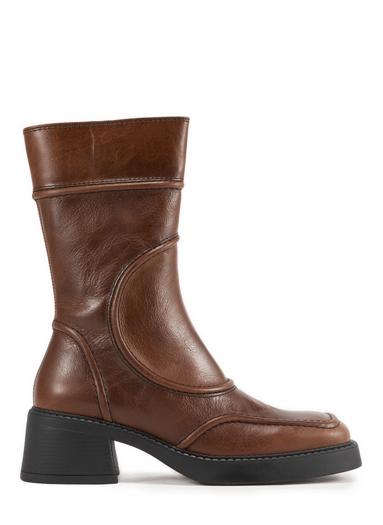 Malene leather ankle boots E8 BY MIISTA Brown