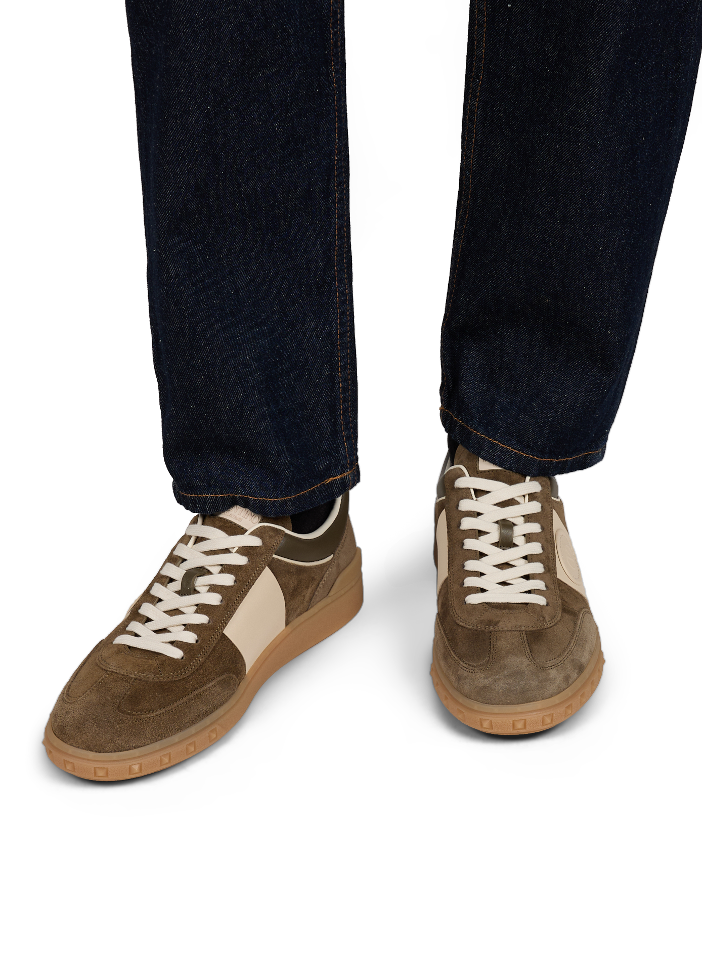 Sneaker aus Leder VALENTINO Khaki
