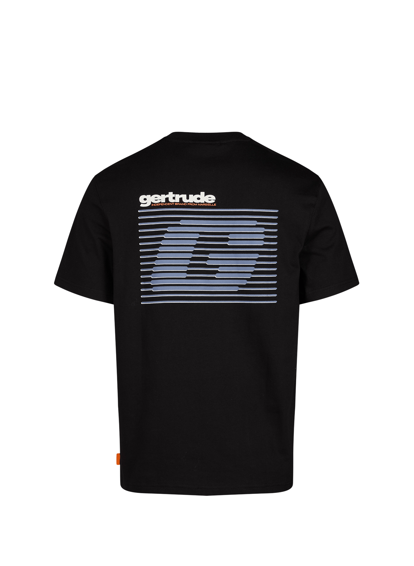 Leonstripe straight-fit crew-neck printed cotton T-shirt GERTRUDE Black