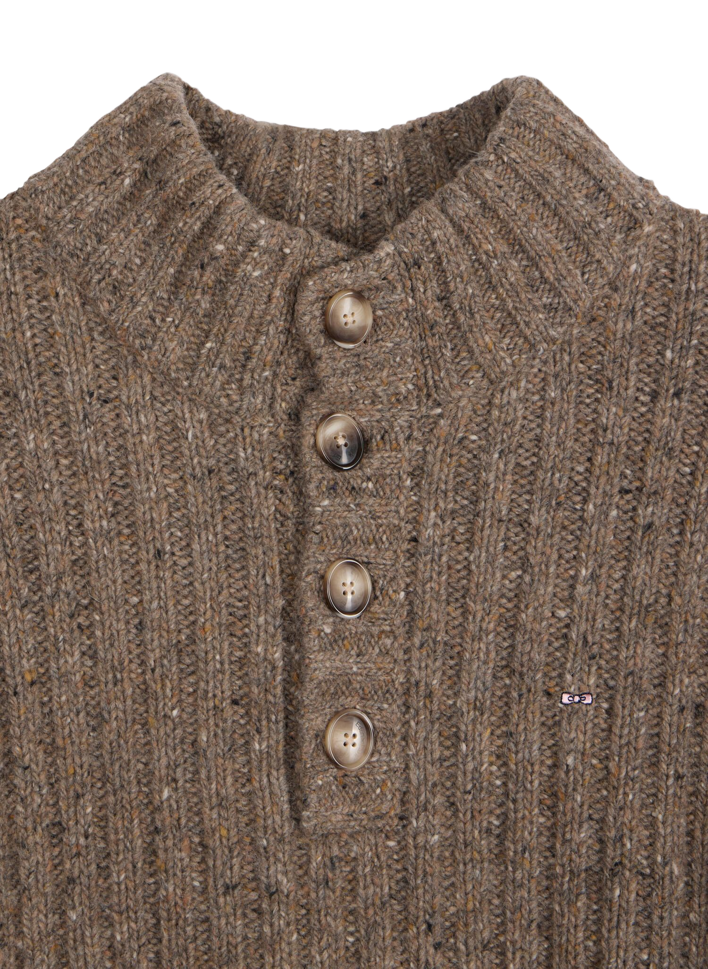 Pull côtelé en laine mélangée EDEN PARK Marron