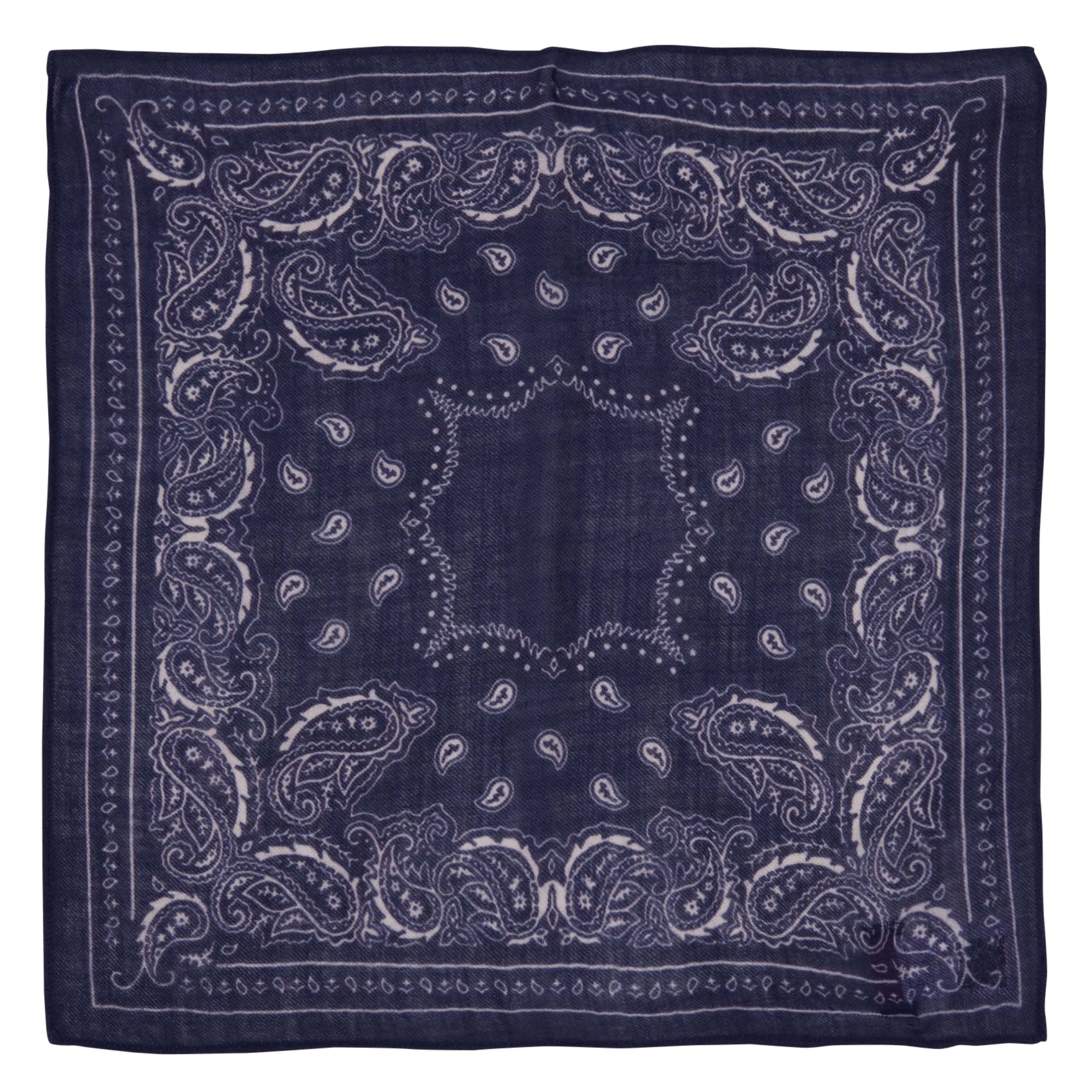 Foulard carré imprimé en laine ARMOR-LUX Blauw