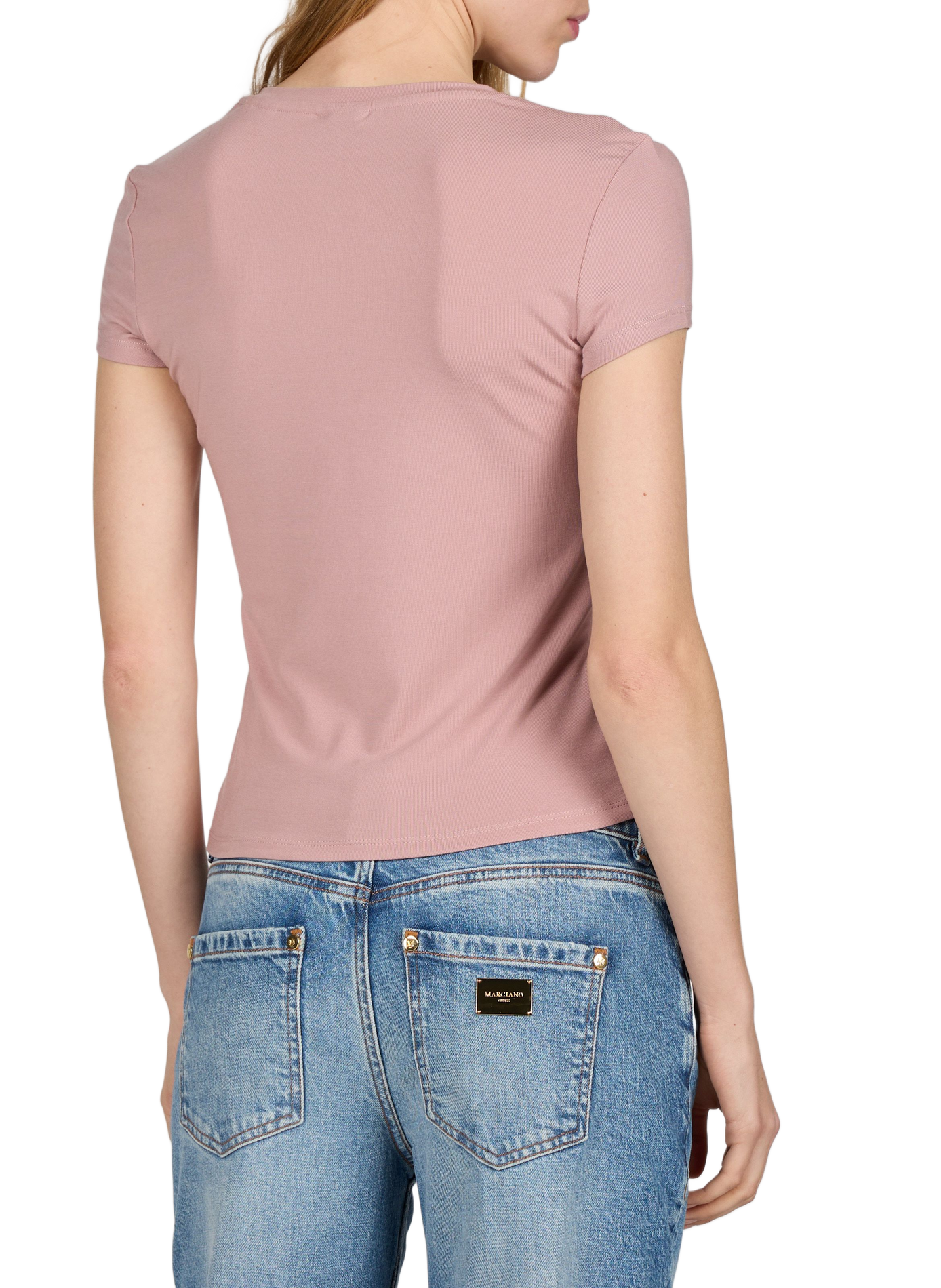 LOTUS plain crew-neck T-shirt GUESS Pink