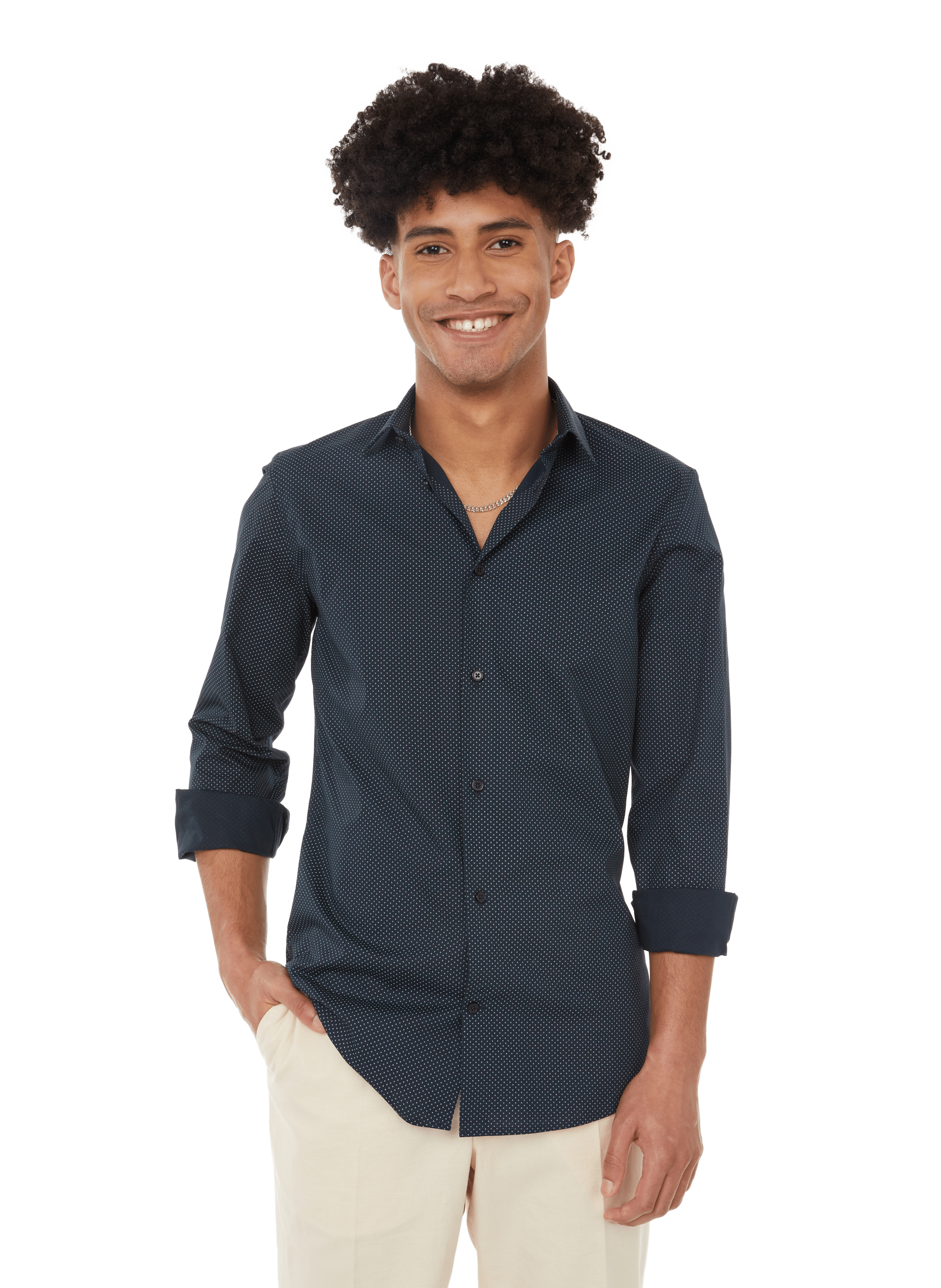 AU PRINTEMPS PARIS Chemise imprimée en coton Bleu