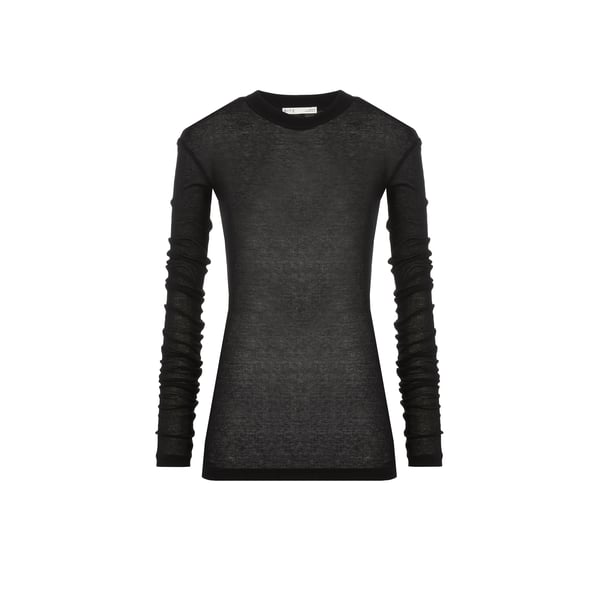 Pull fin côtelé en coton organique