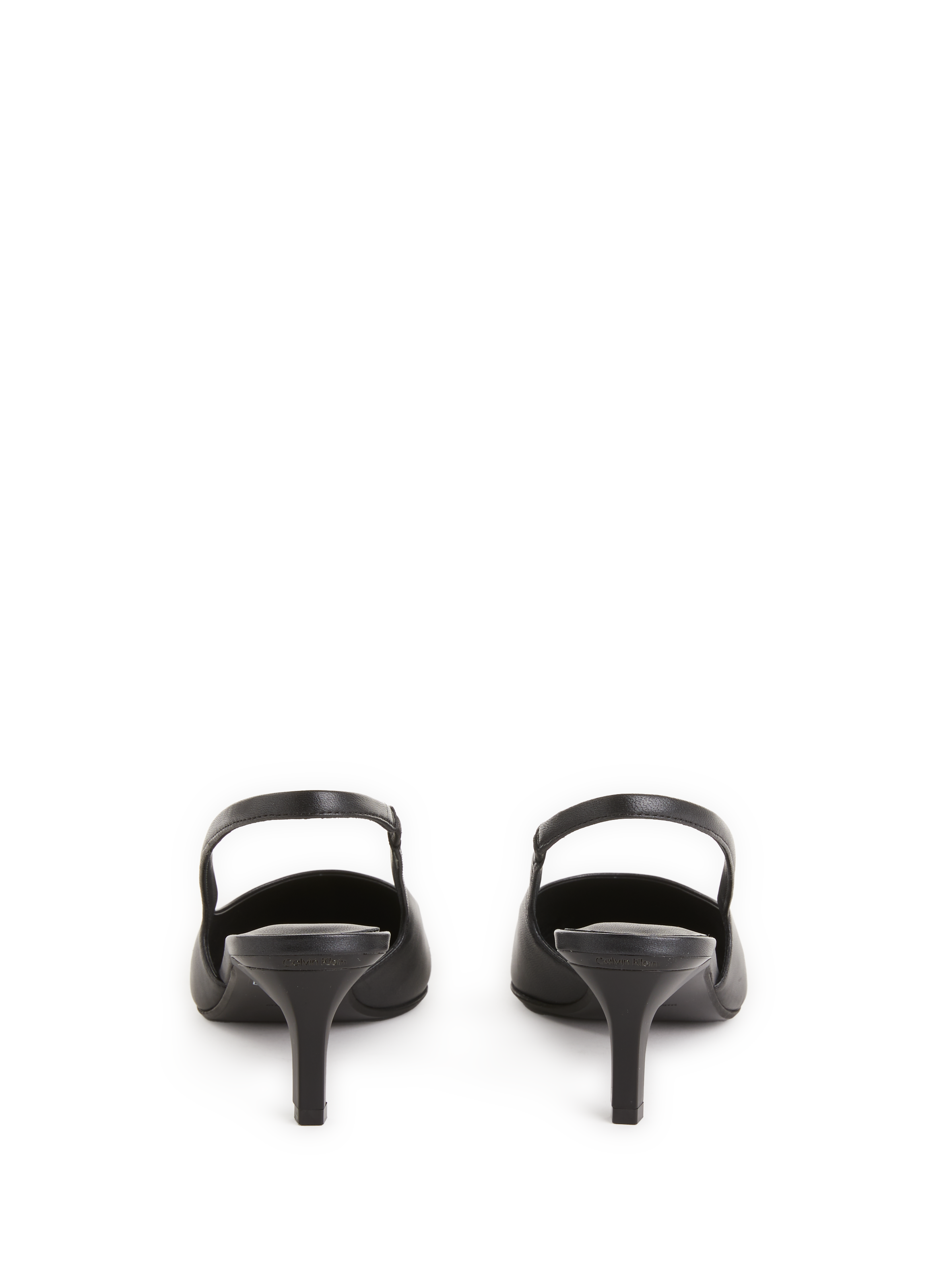 Leather slingback Black