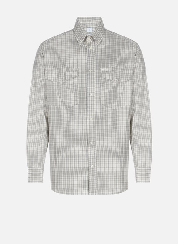 Chemise à carreaux en coton Beige by AU PRINTEMPS PARIS AU PRINTEMPS PARIS Chemise à carreaux en coton Beige