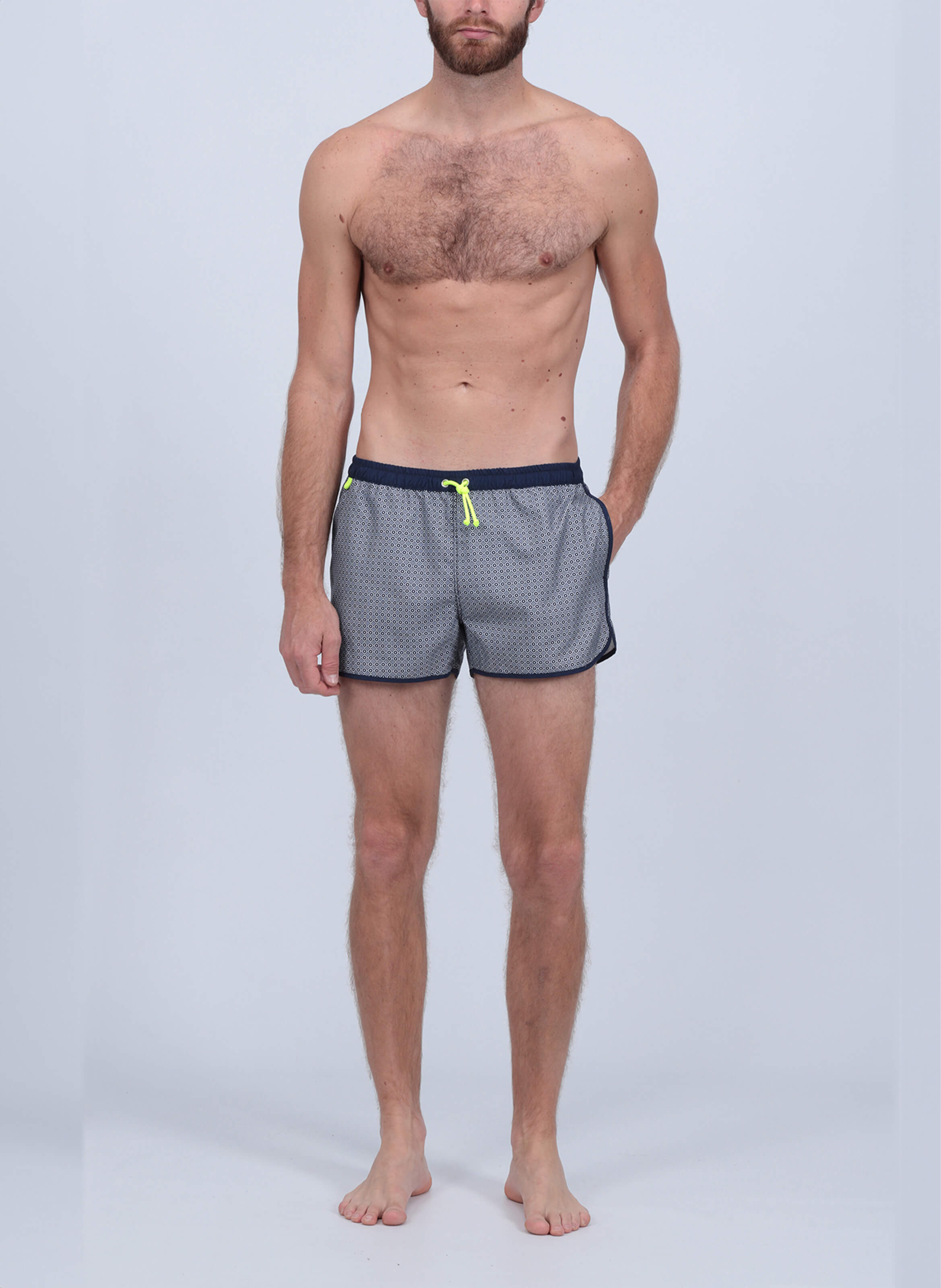 Short de bain court  -  azulejos GILI'S Bleu