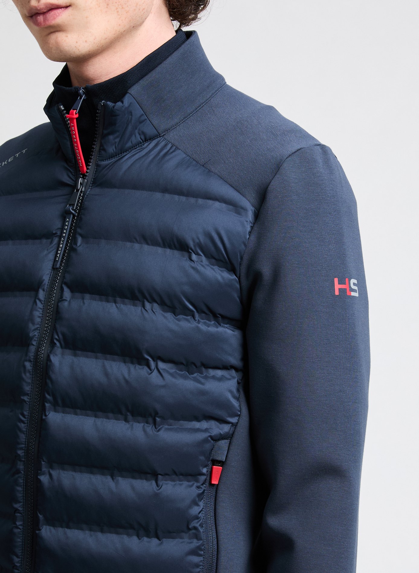 Sweatshirt zippé matelassé HACKETT Bleu