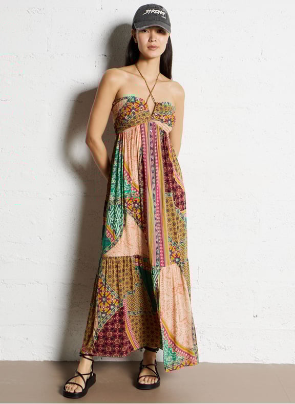 Robe longue évasée fran Multicolore by BA&SH BA&SH Robe longue évasée fran Multicolore