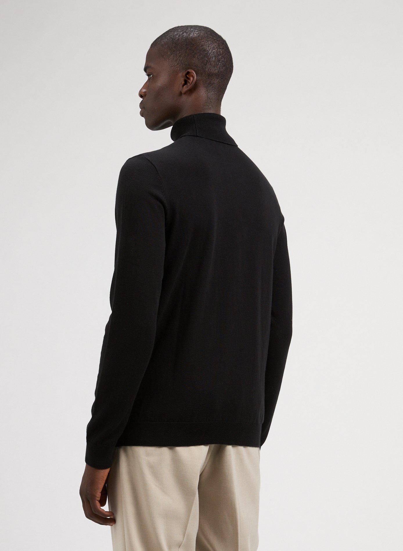 Turtleneck jumper SELECTED Black