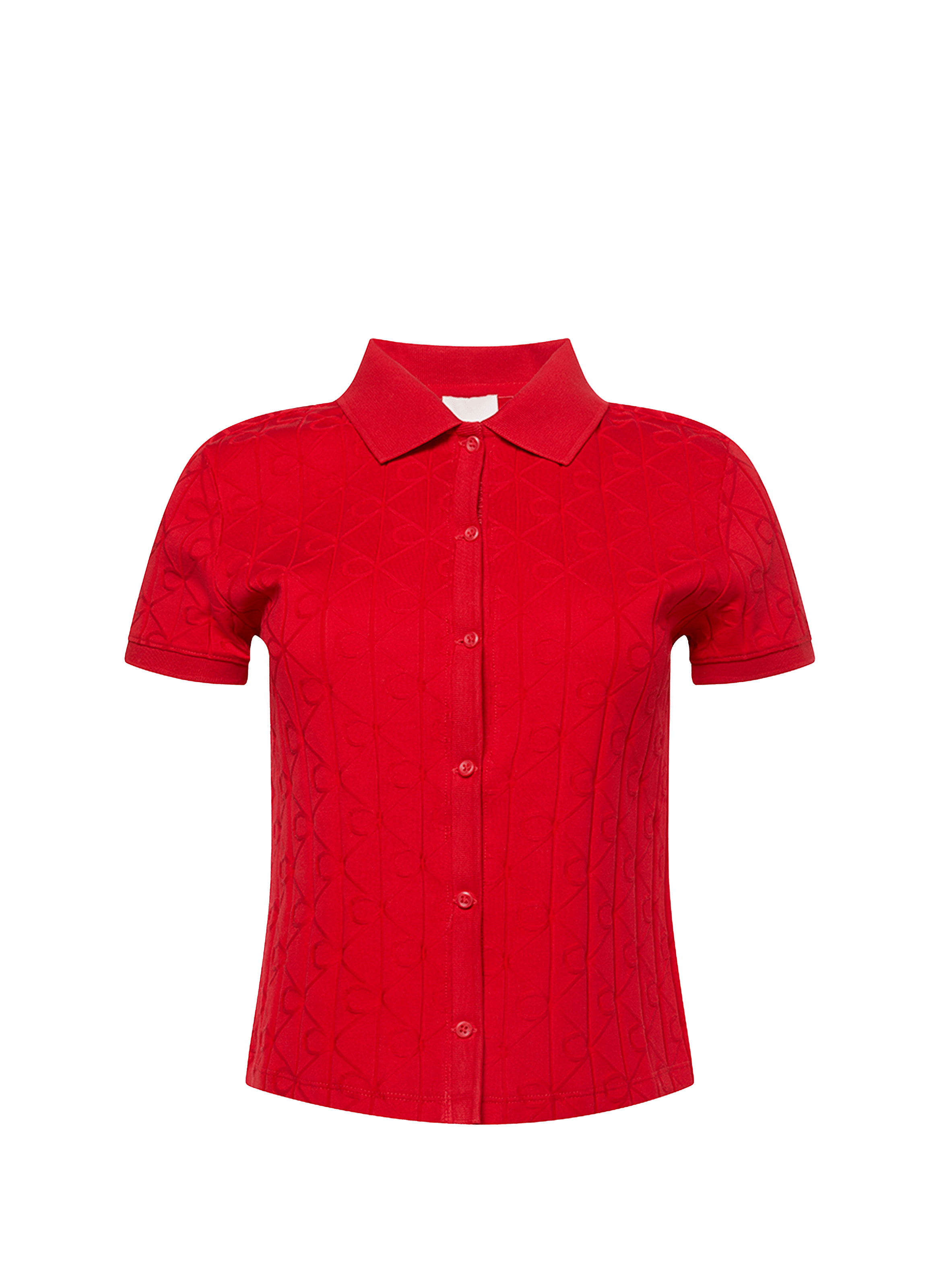 Jacquard shirt with monogram logo CALVIN KLEIN Red