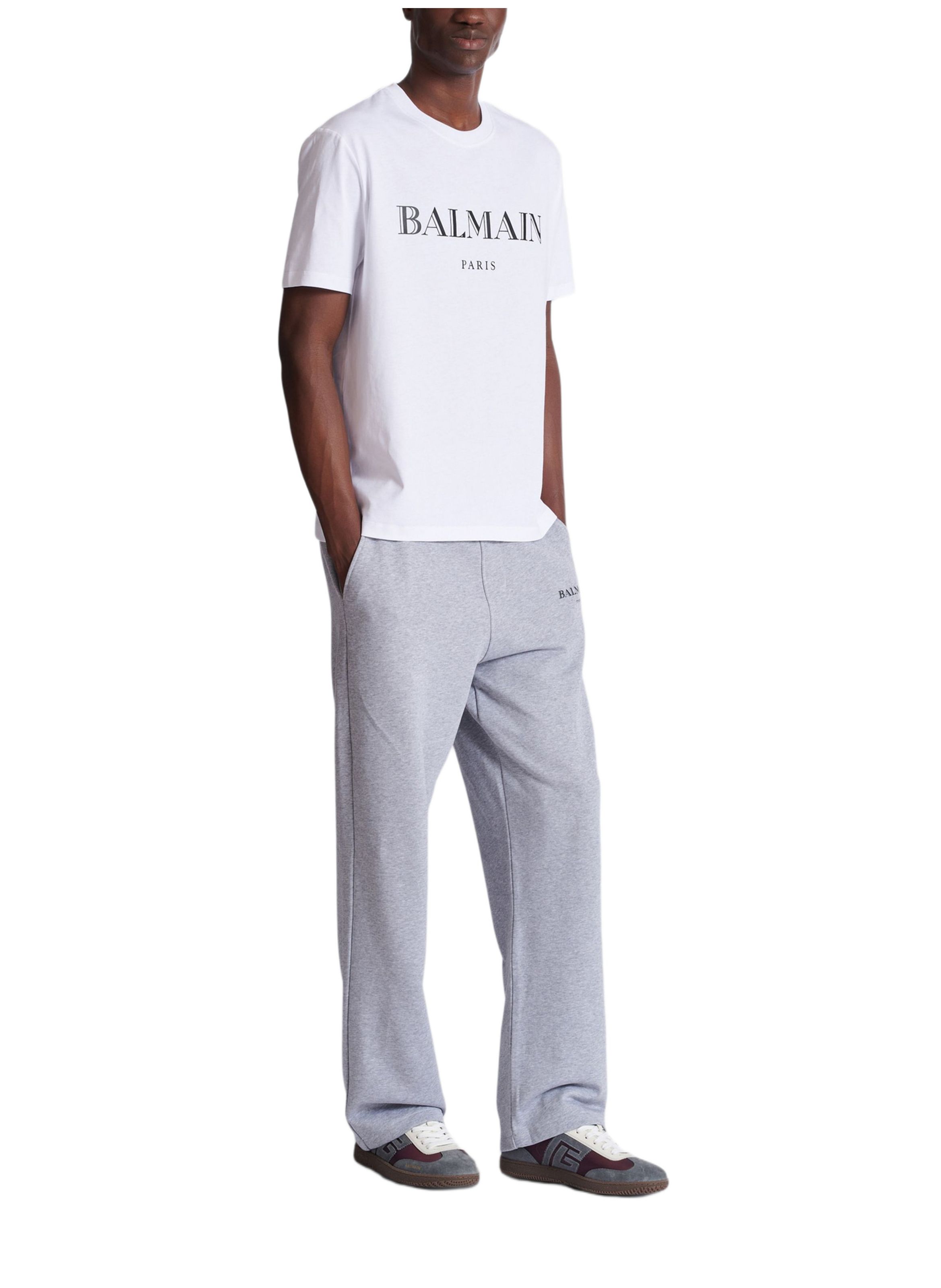 T-shirt avec imprimé balmain BALMAIN Blanc