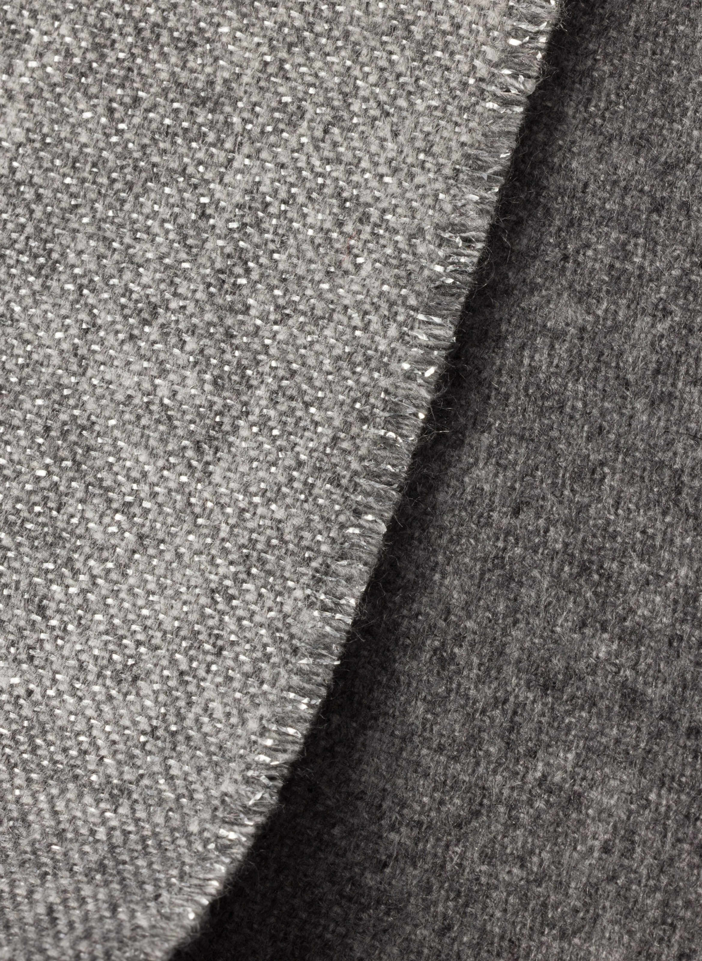 Foulard de soirée en soie, cachemire et lurex à mo PRADA Argent