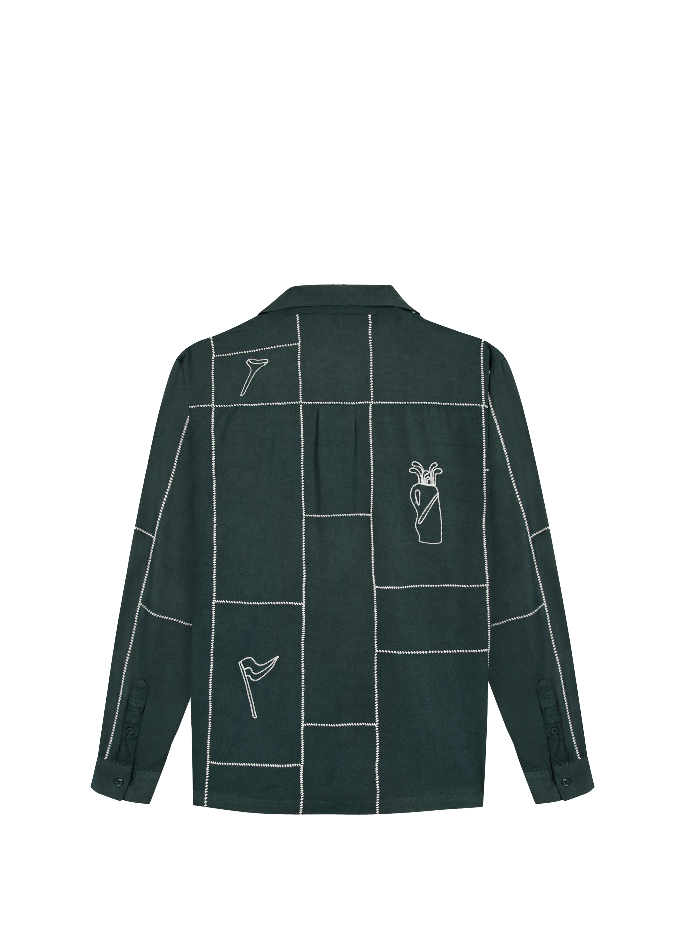 Embroidered straight shirt MAISON LABICHE Green