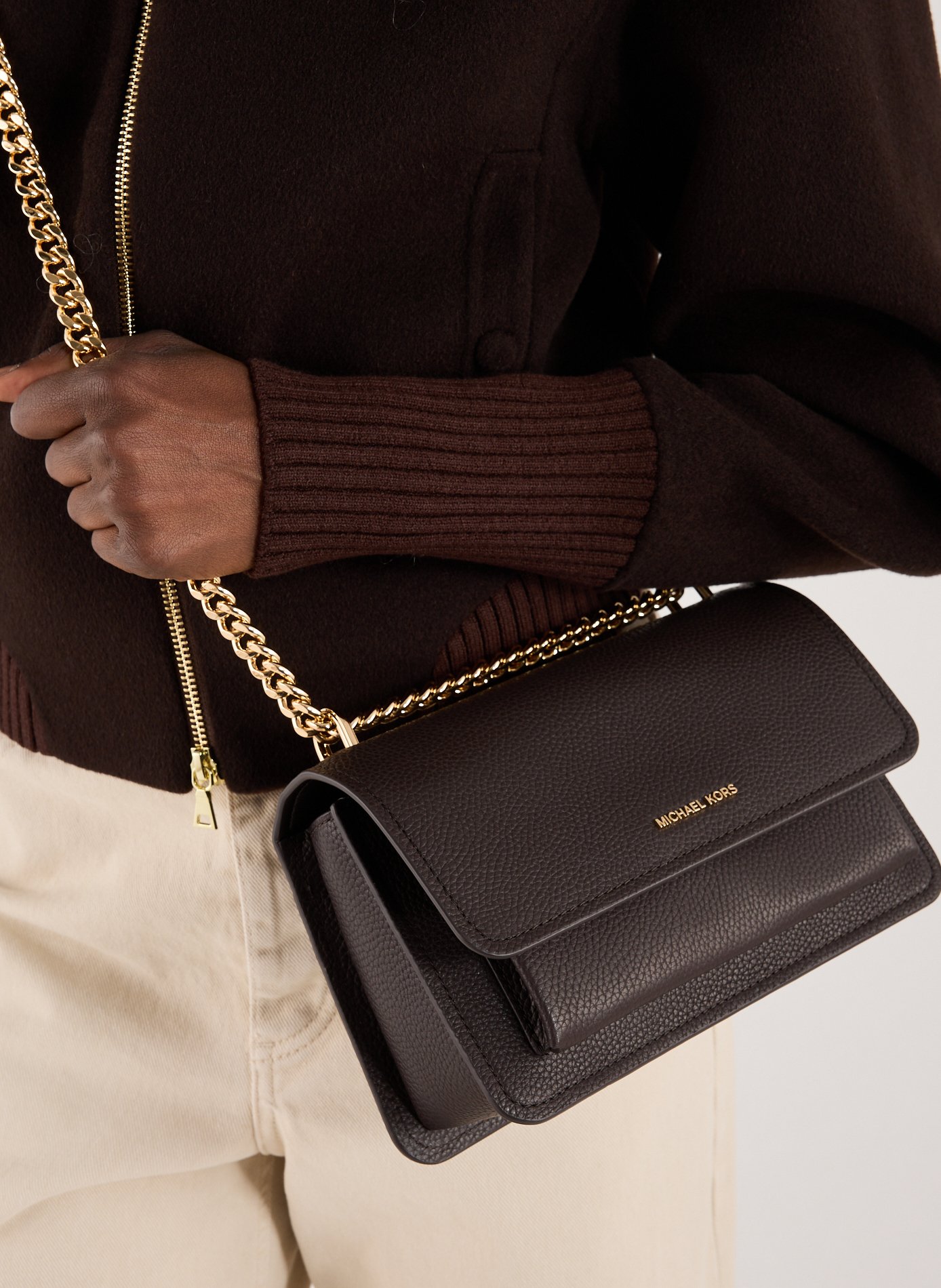 Sac à bandoulière Claire MICHAEL KORS Marron