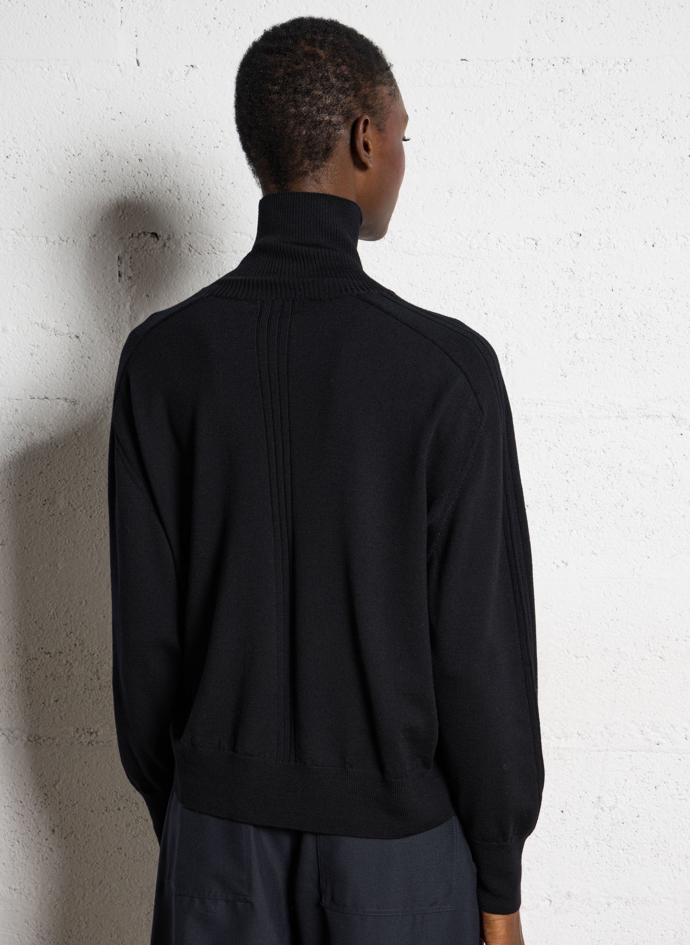 Col roulé en laine nord SOEUR Noir