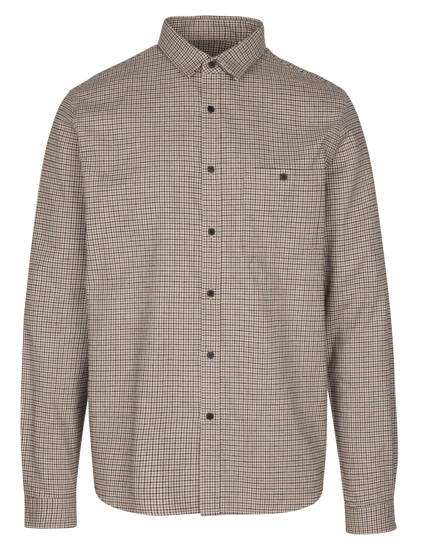 Chemise droite boutonnée à motifs IKKS Beige