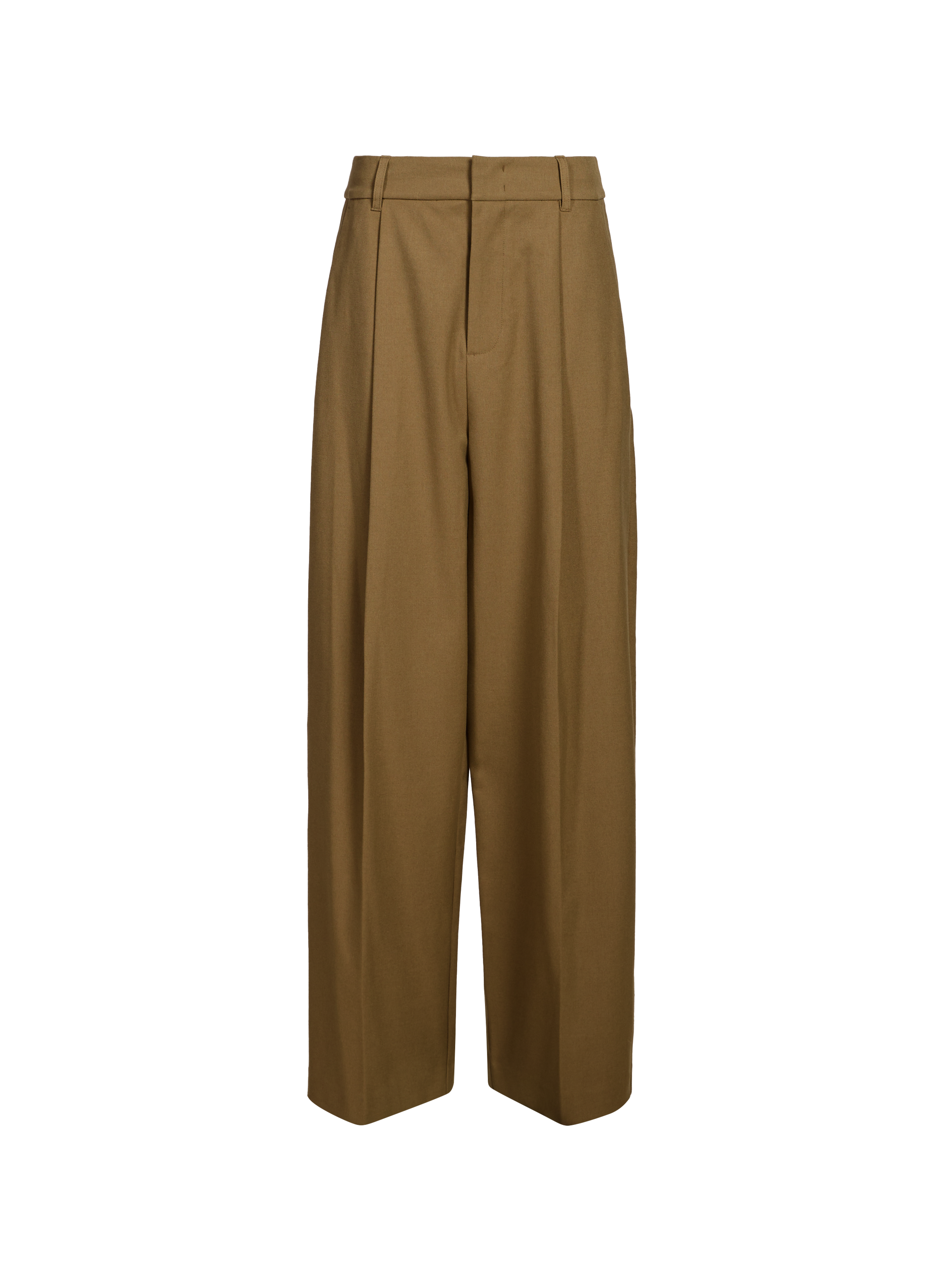 Pantalon droit à plis ADOLFO DOMINGUEZ Vert