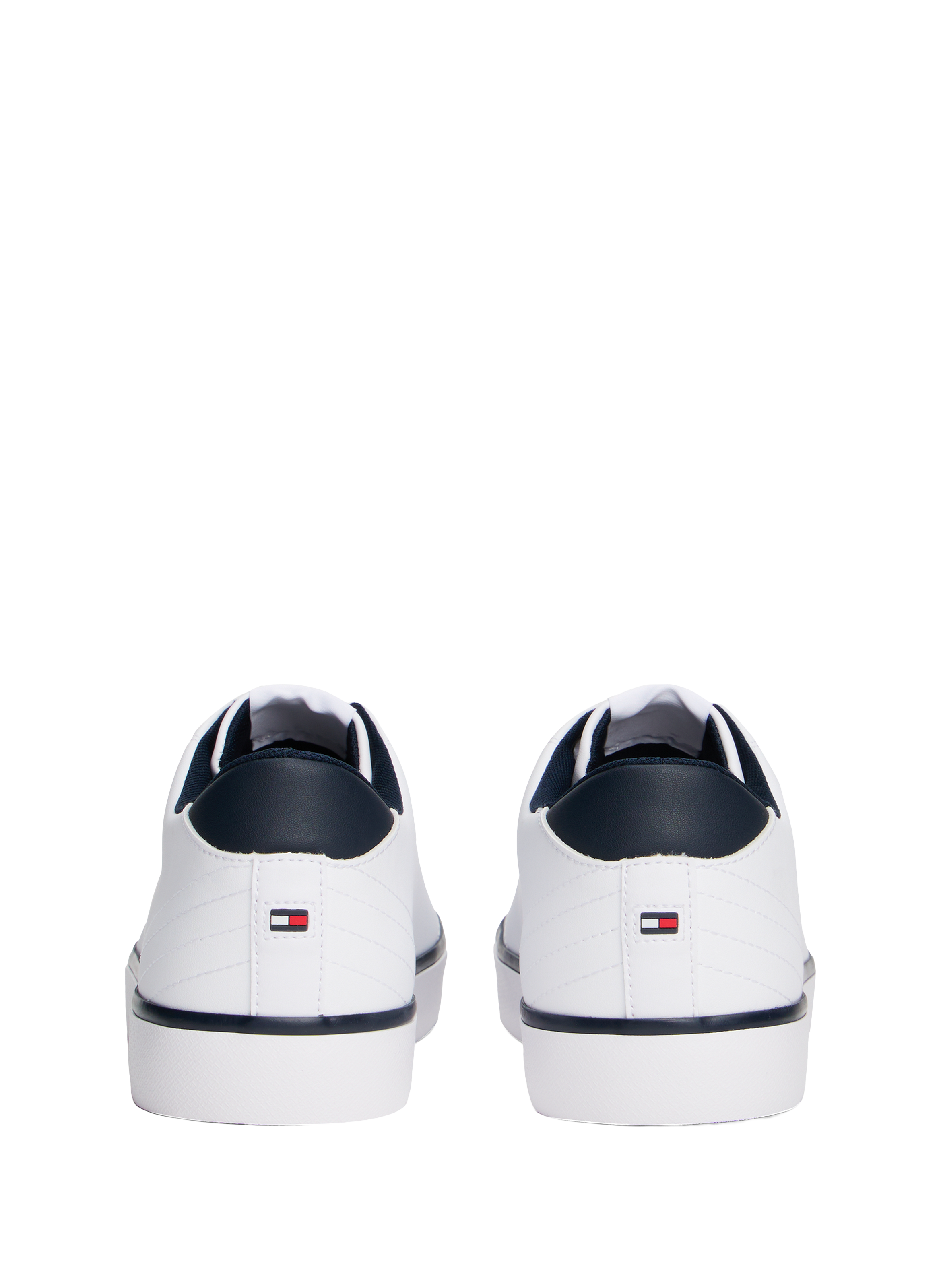 Baskets basses en cuir mélangé TOMMY HILFIGER Blanc