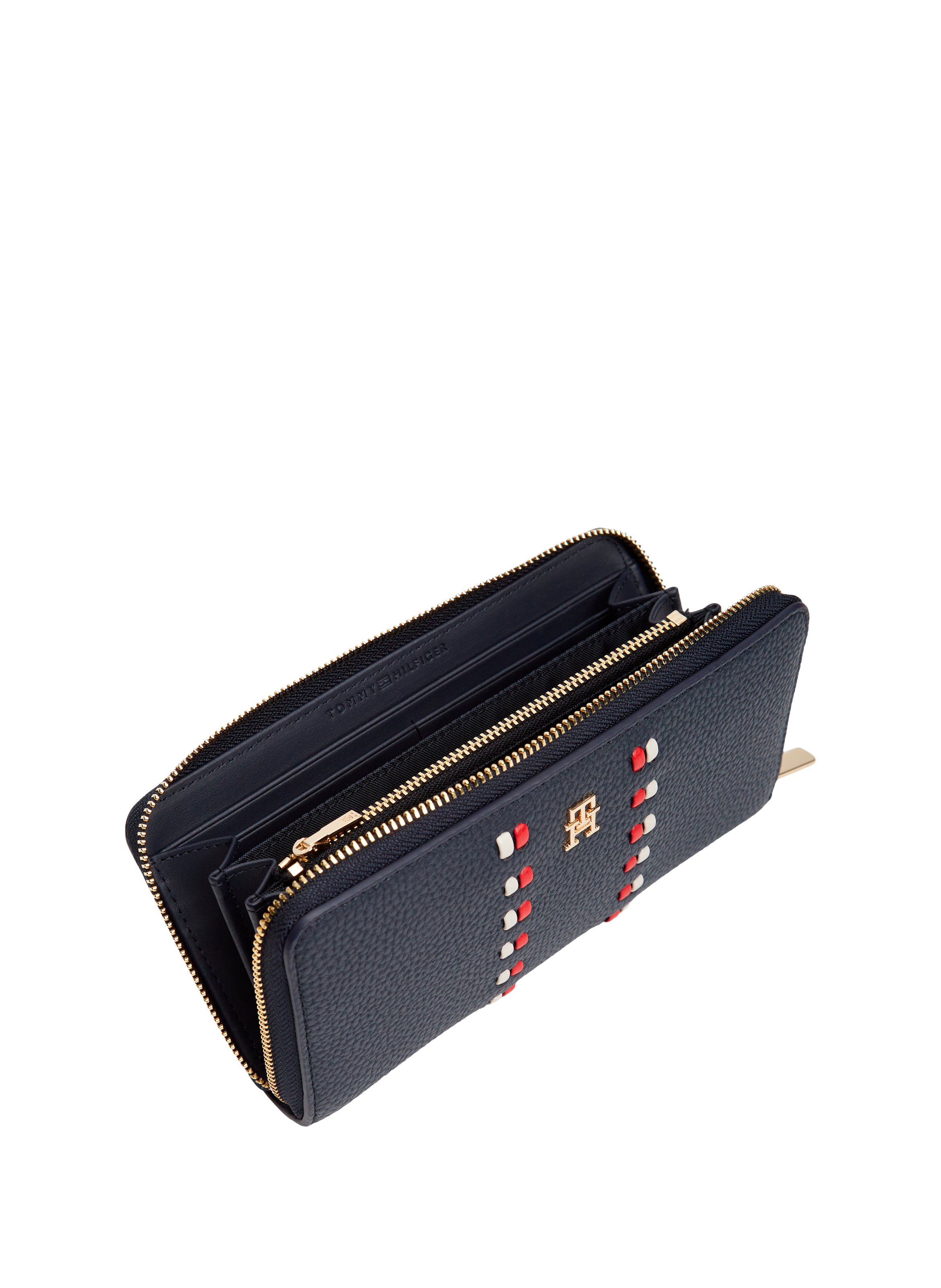 Portefeuille zippé logoté effet cuir  TOMMY HILFIGER Bleu