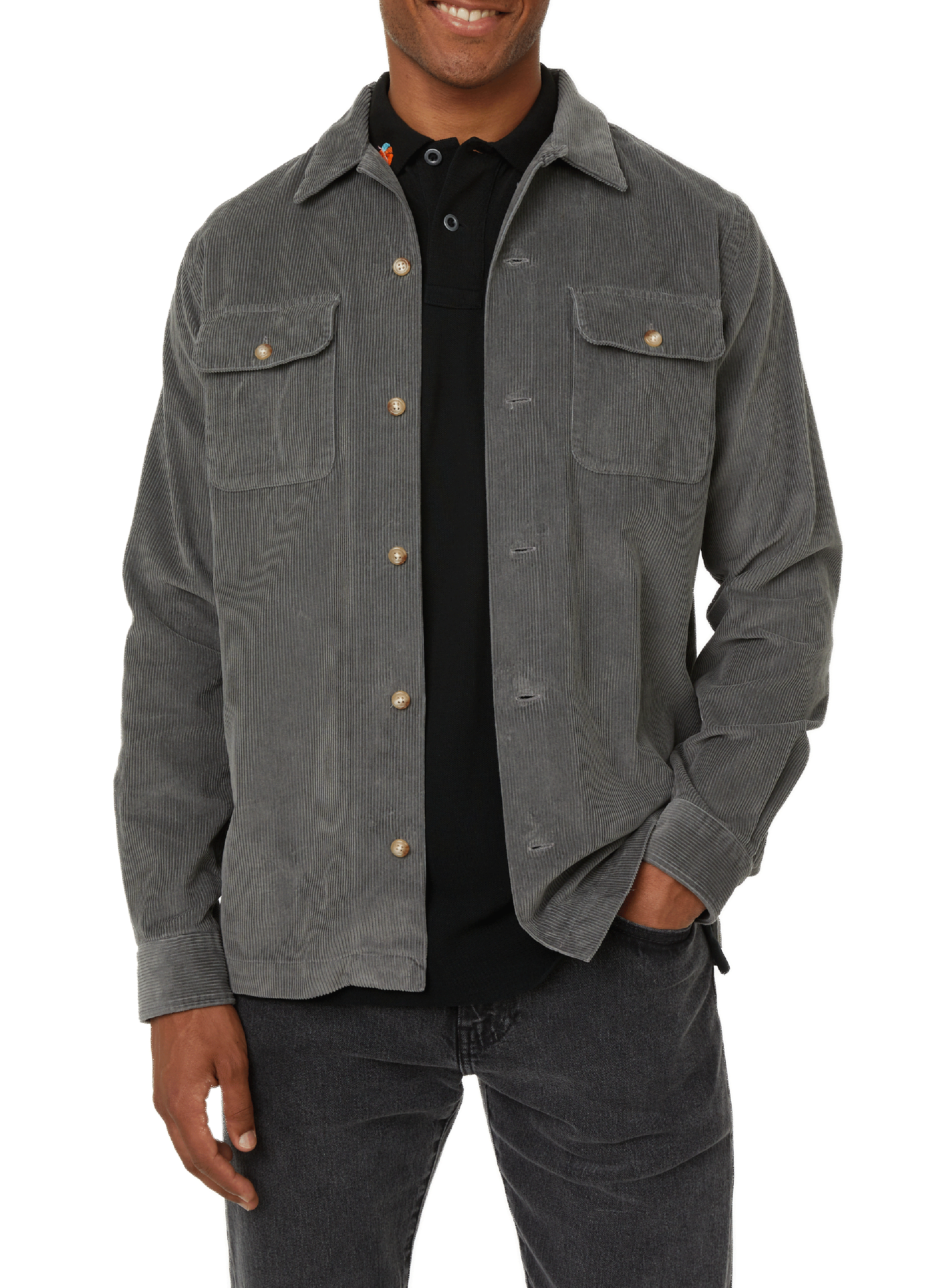 POLO RALPH LAUREN Veste en velours côtelé Gris