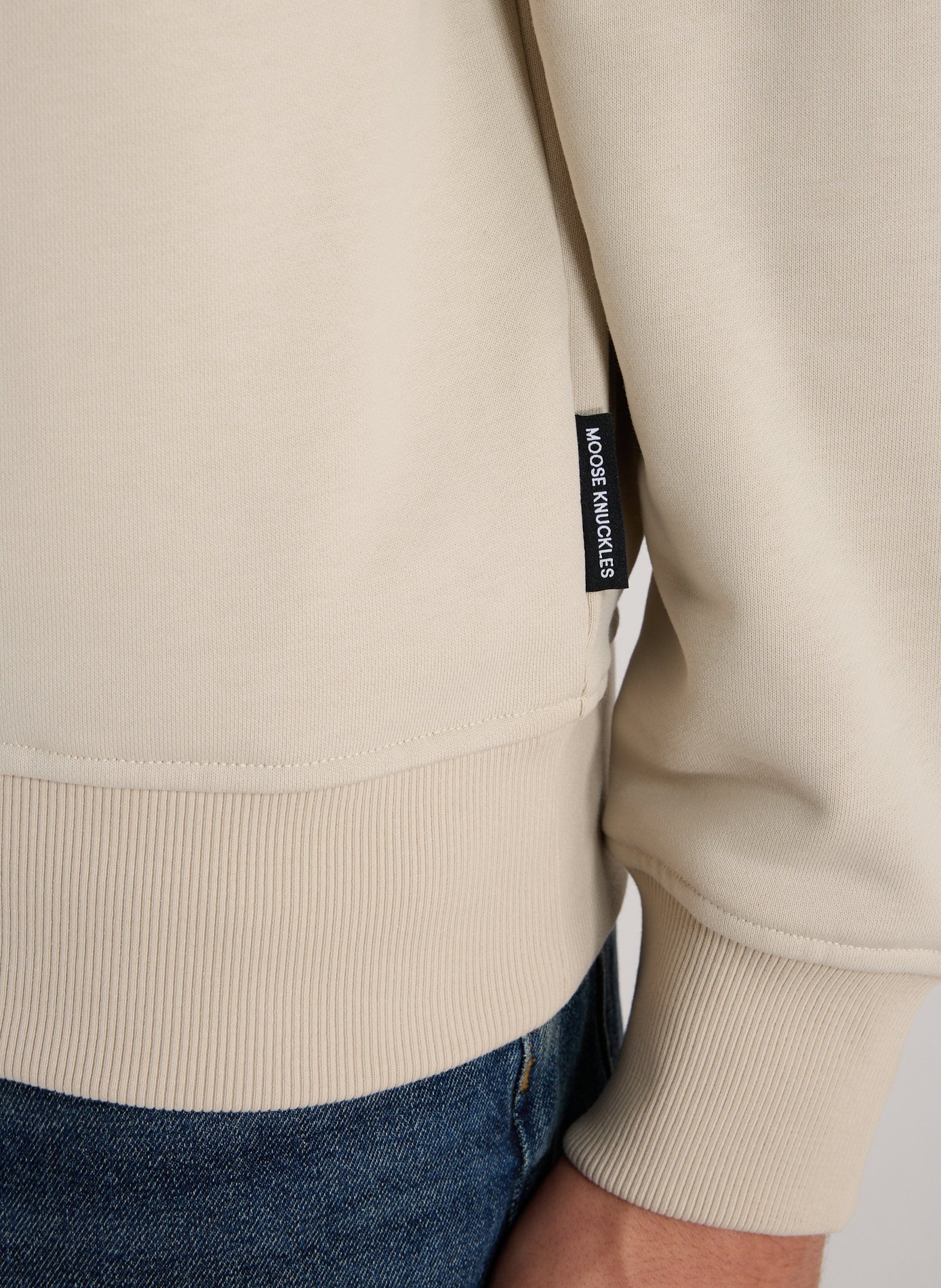 Cotton half-zip sweatshirt  MOOSE KNUCKLES Beige