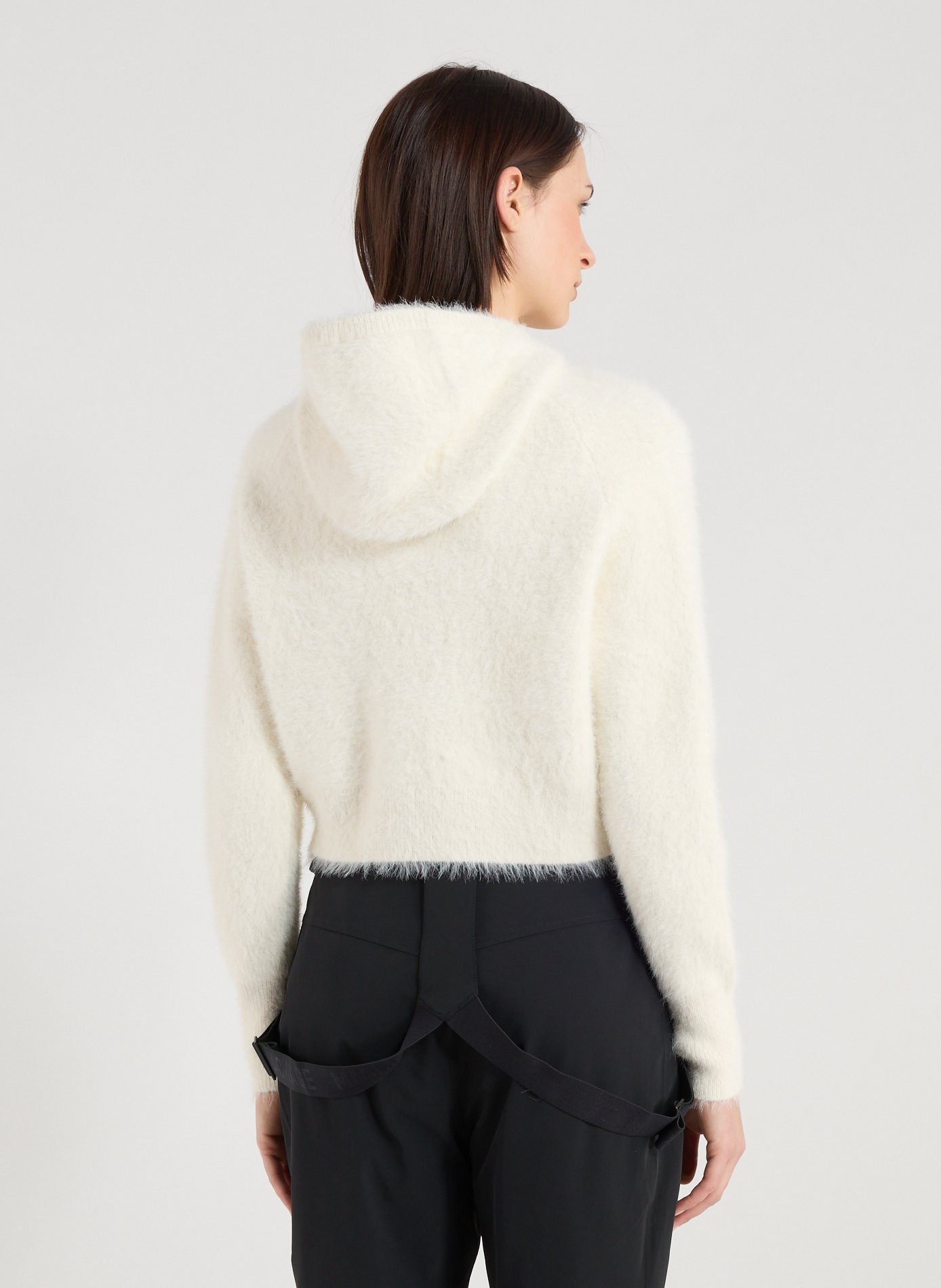 Textured hooded sweater GERTRUDE ET GASTON White