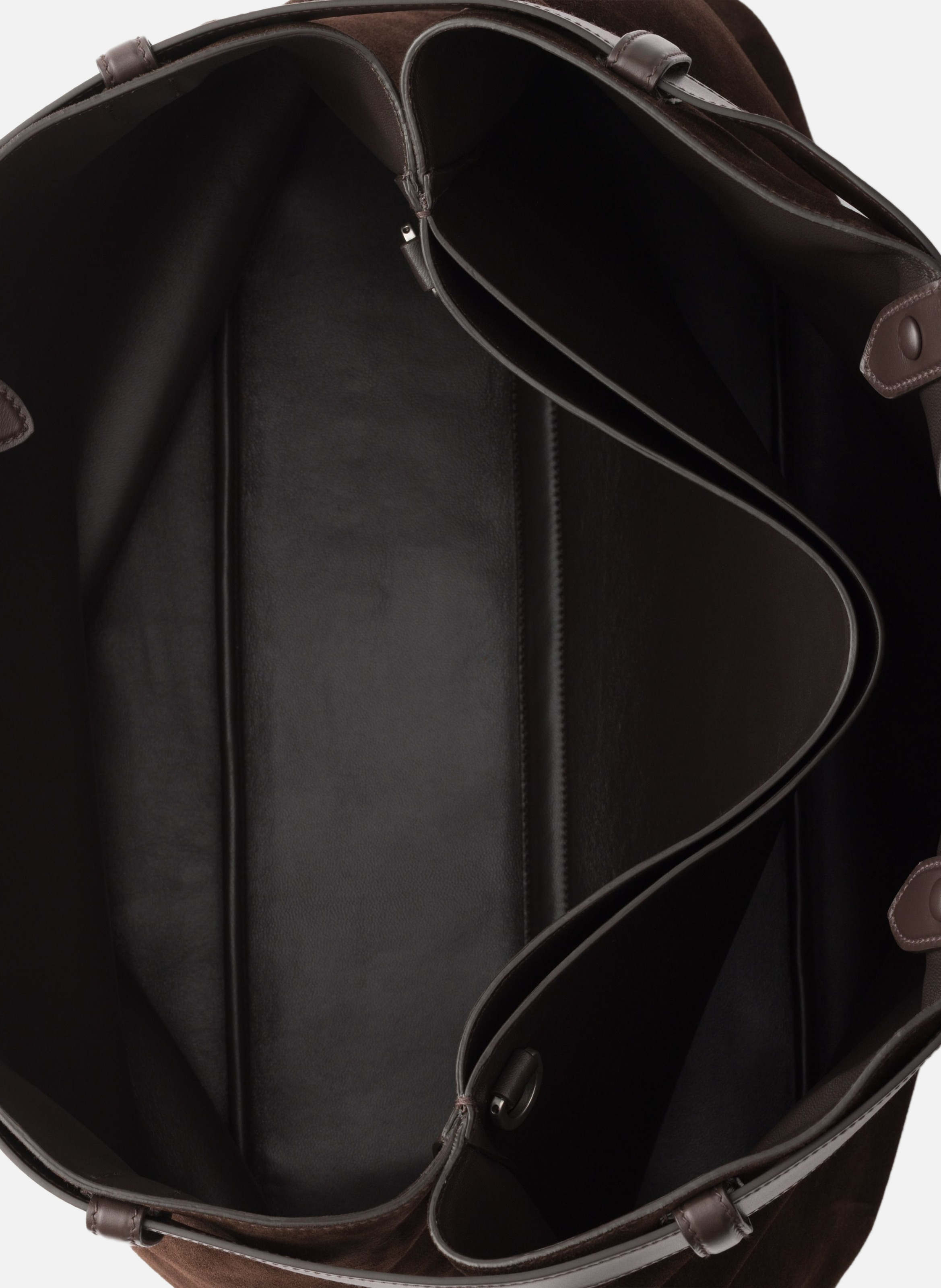 Sac prada buckle en suède avec ceinture PRADA Marron