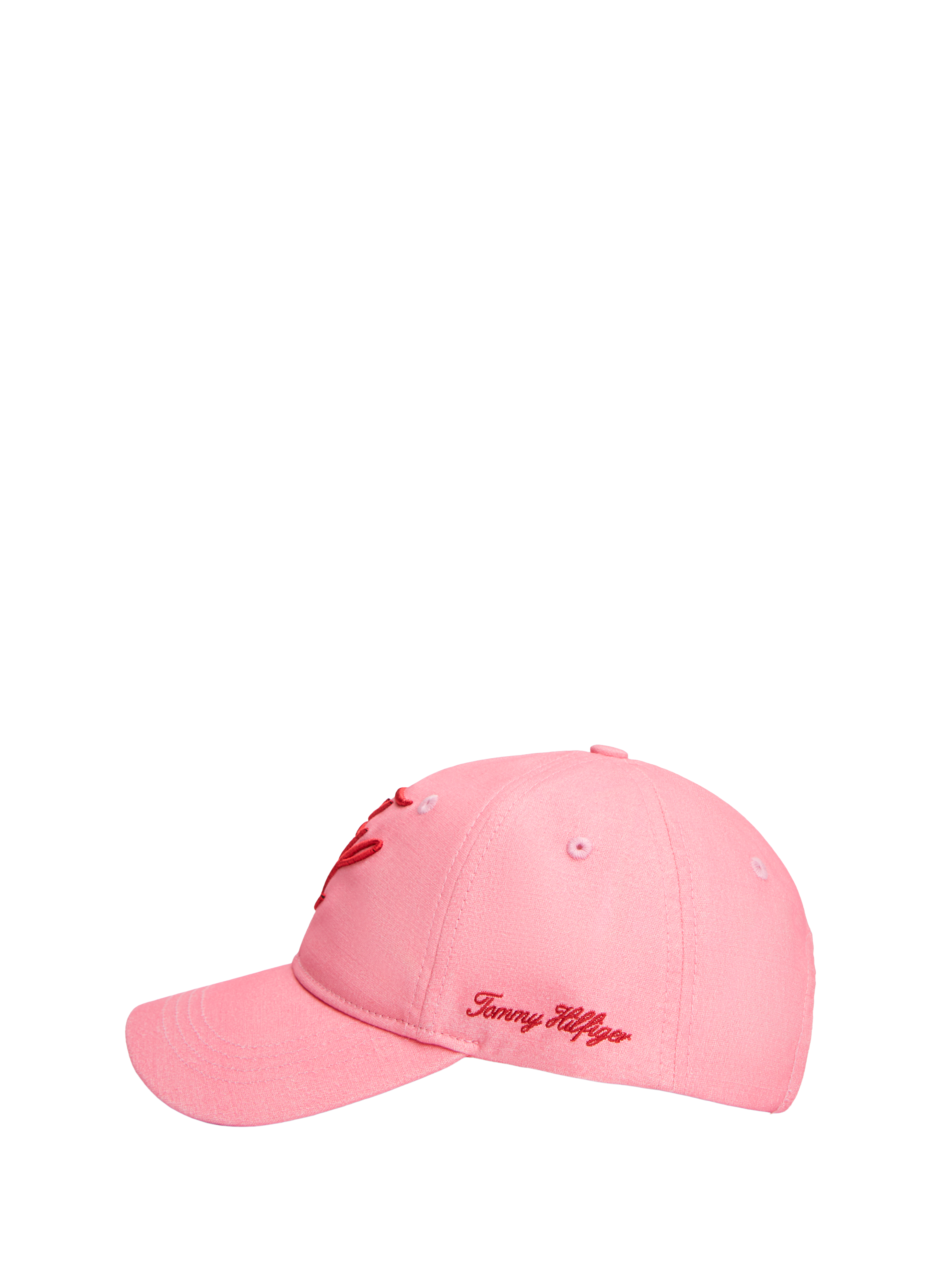 Casquette à logo brodé en coton TOMMY HILFIGER Rose