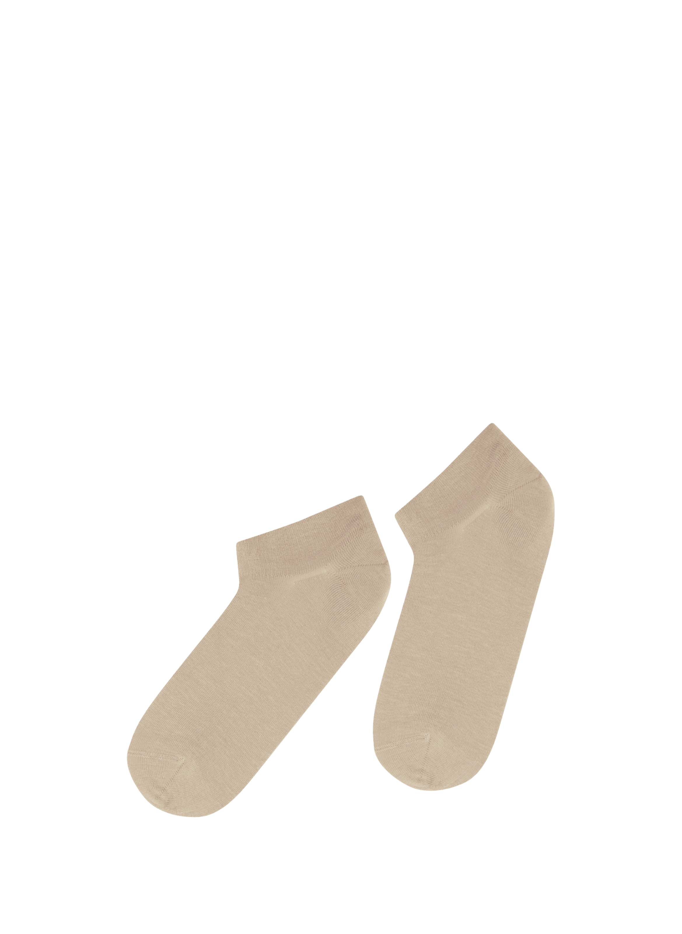 Socquettes unies en coton bio mélangé LE BOURGET Beige