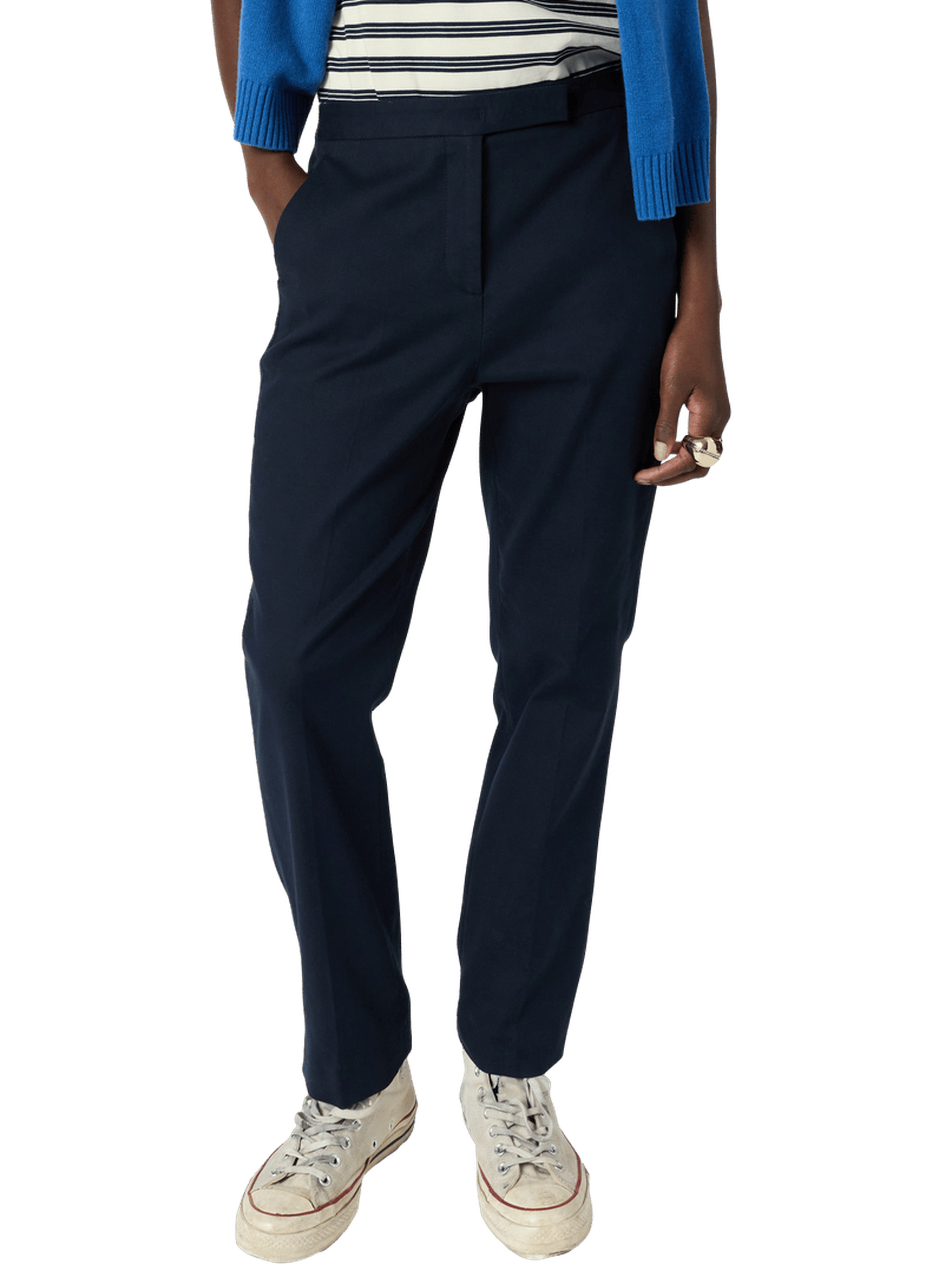 Pantalon en coton au dos élastiqué - AURIA GERARD DAREL Bleu