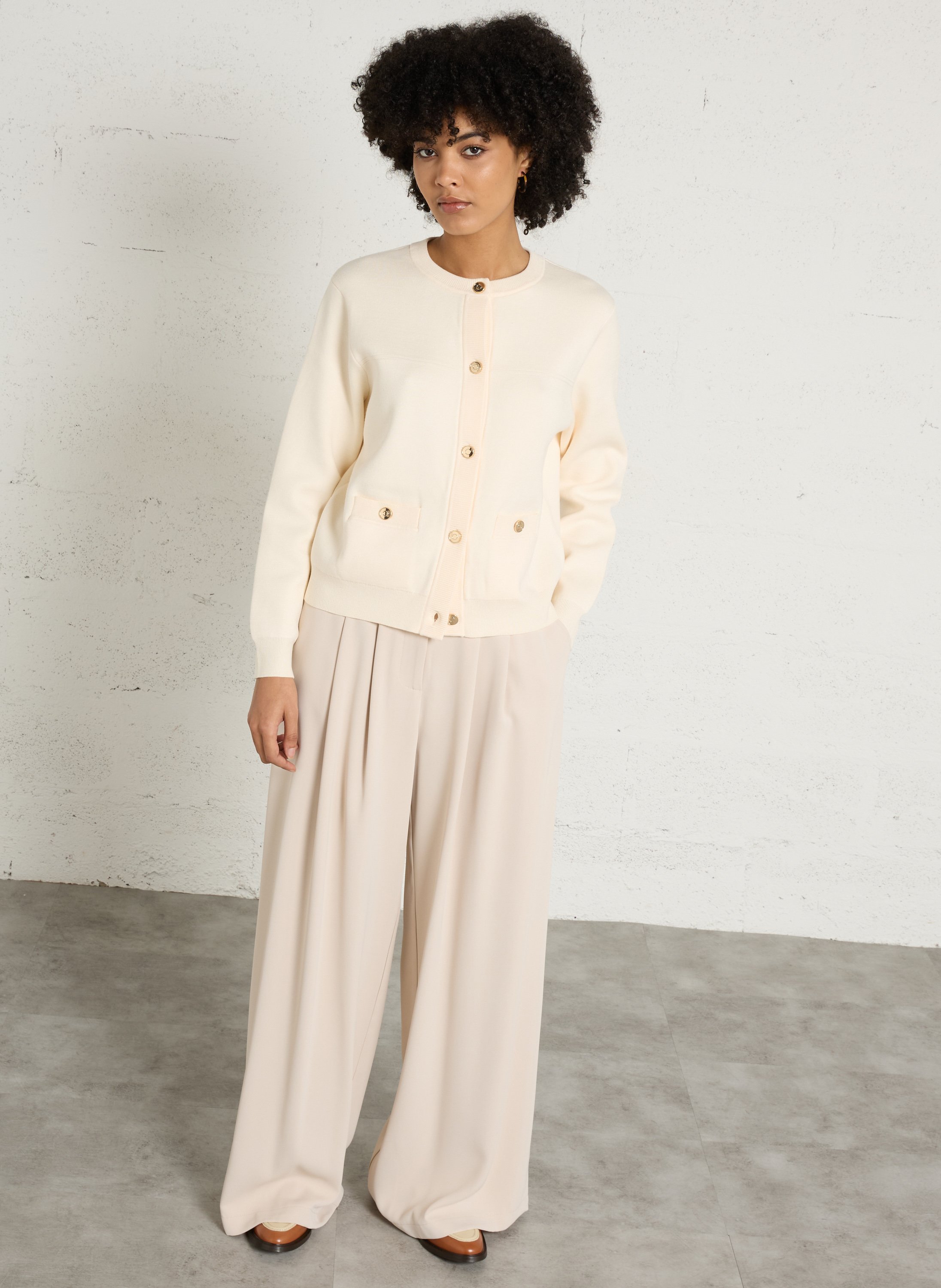 Gilet col rond Peterson MAISON 123 Blanc