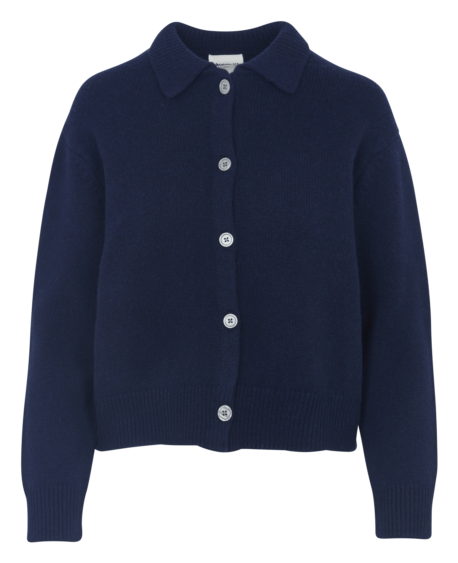 Cardigan court uni en laine peter MAISON 123 Bleu