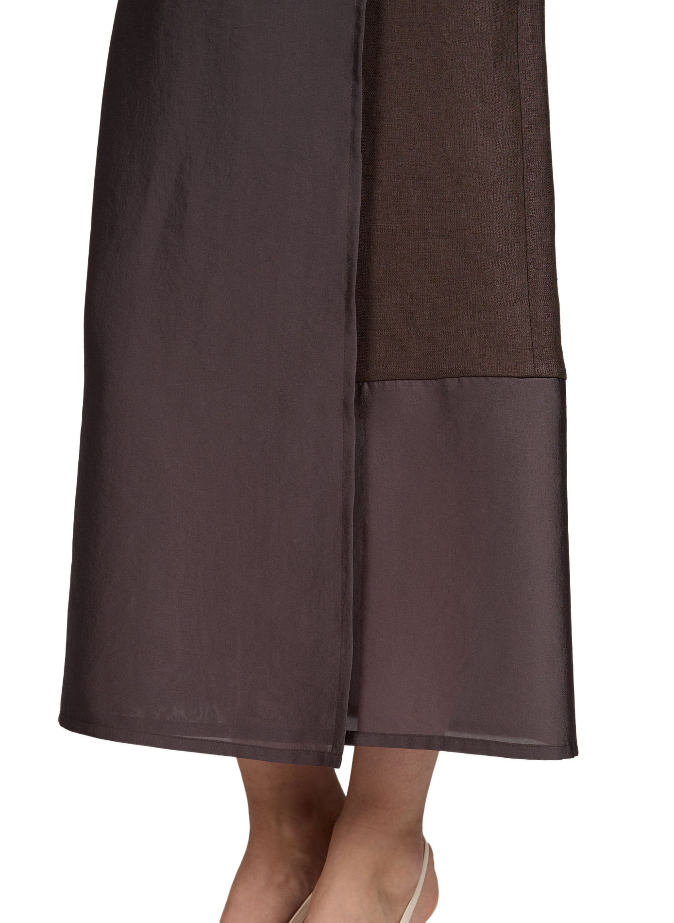 Long linen maxi skirt R2W Brown