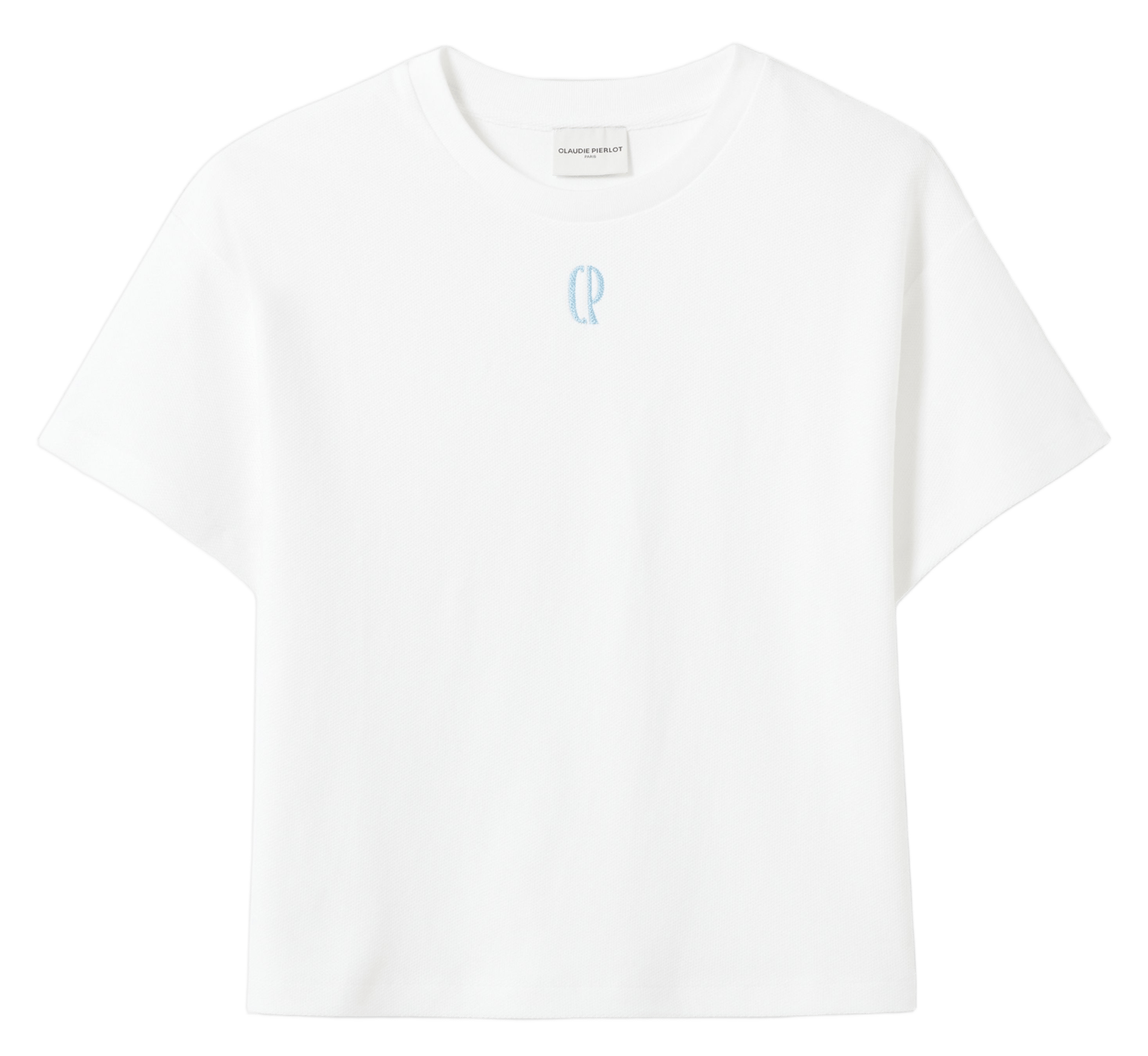 Tee-shirt col rond en coton CLAUDIE PIERLOT Beige