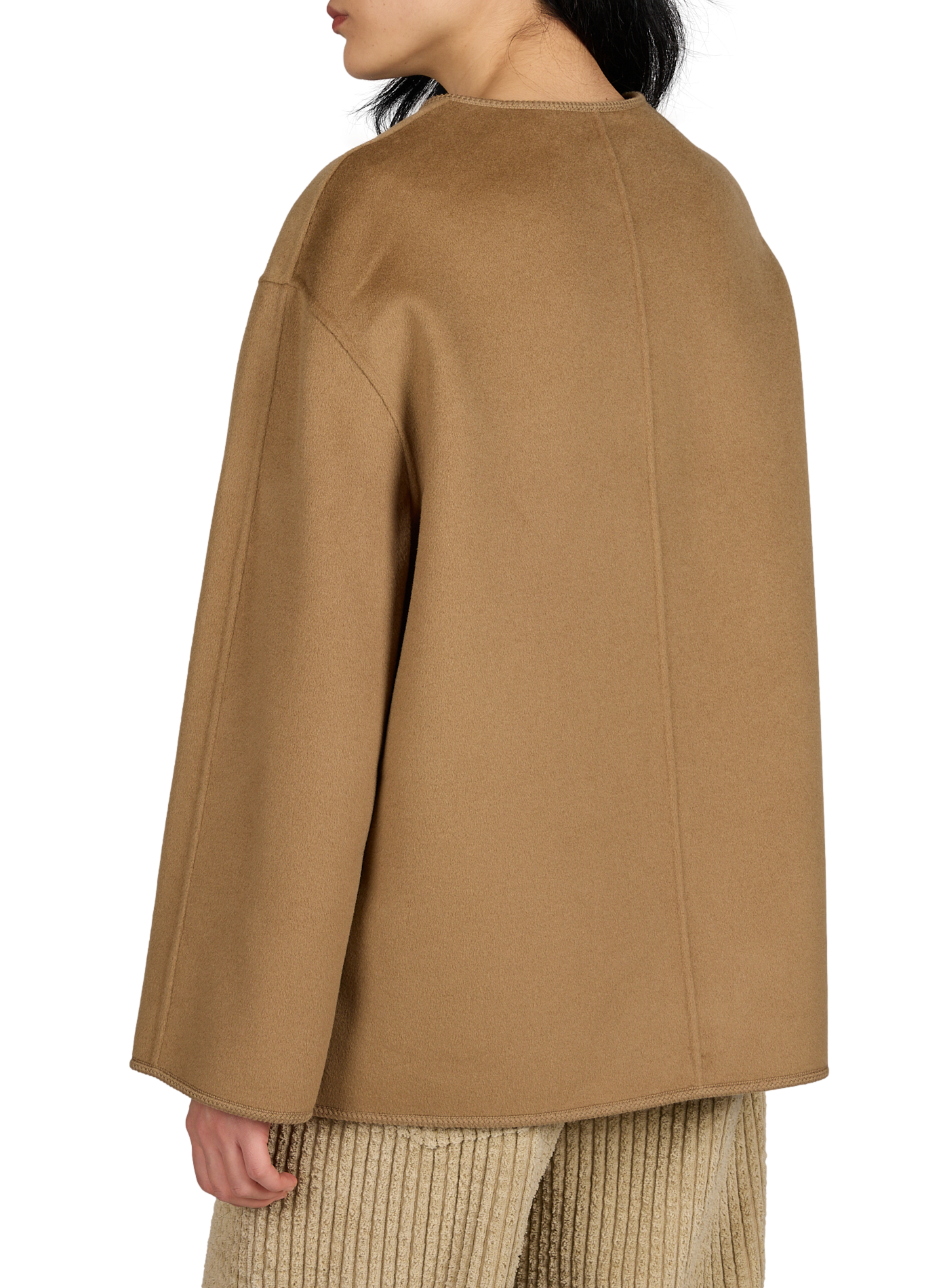 Fitted wool and cashmere jacket ROHE FRAMES Brown